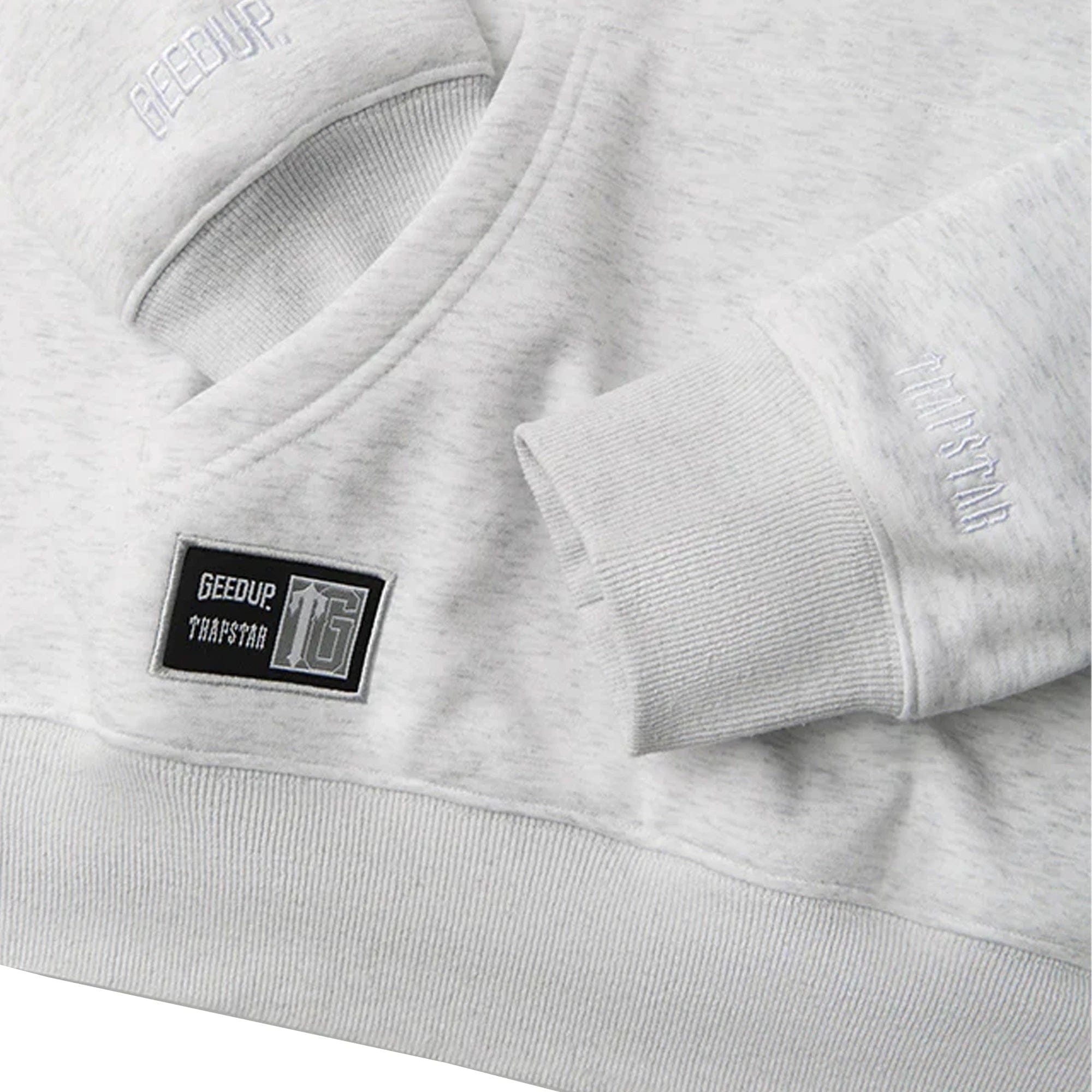Geedup x Trapstar Team Logo x Irongate T Hoodie White Marle / Grey (2025)