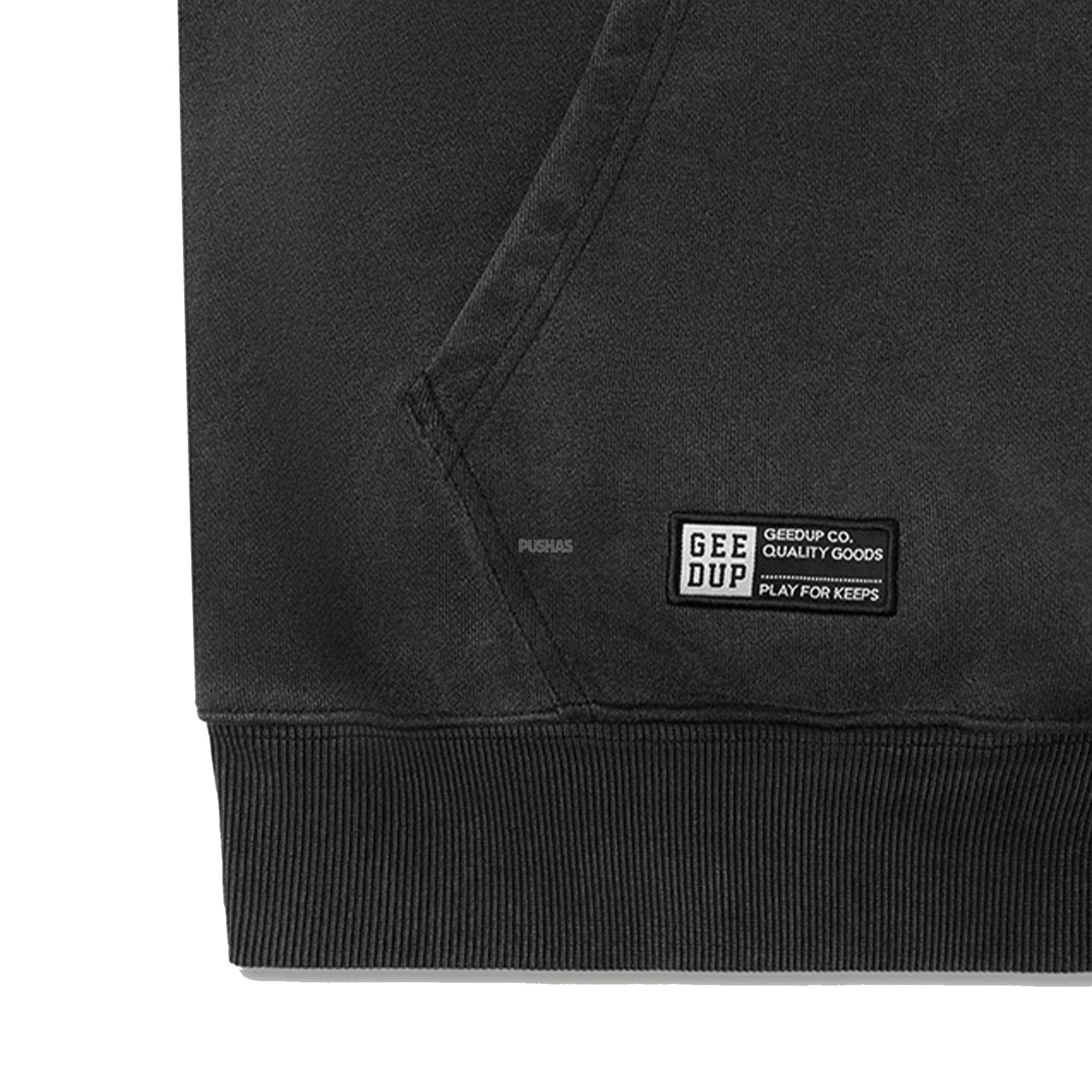 Geedup Team Logo Hoodie Vintage Washed Black (2024)