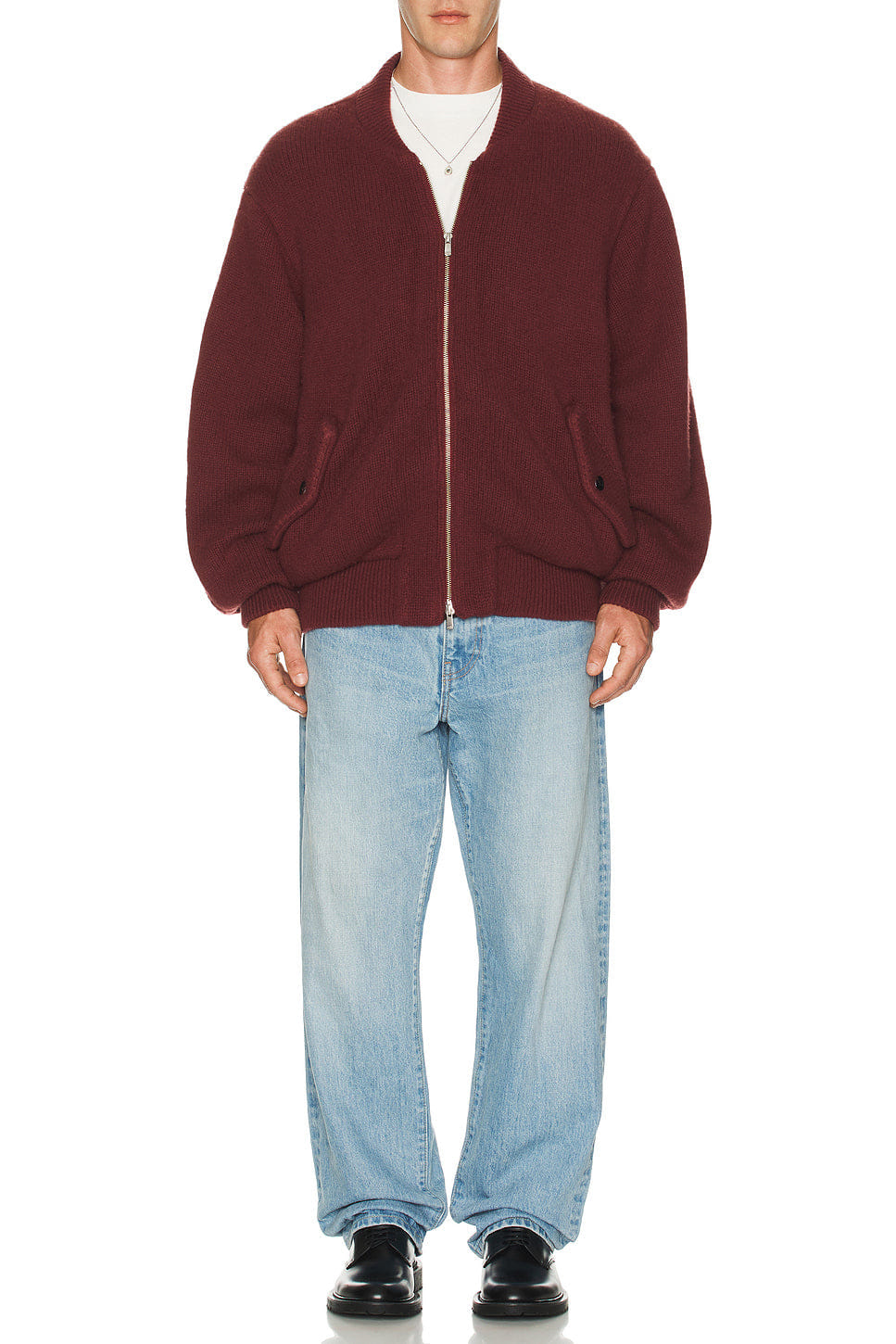 Vowels Knitted Bomber Jacket
