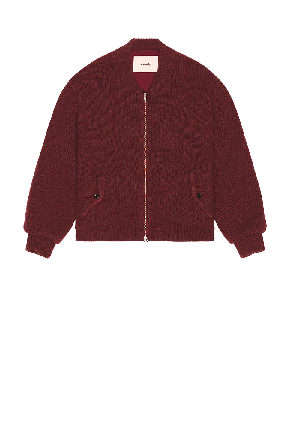Vowels Knitted Bomber Jacket