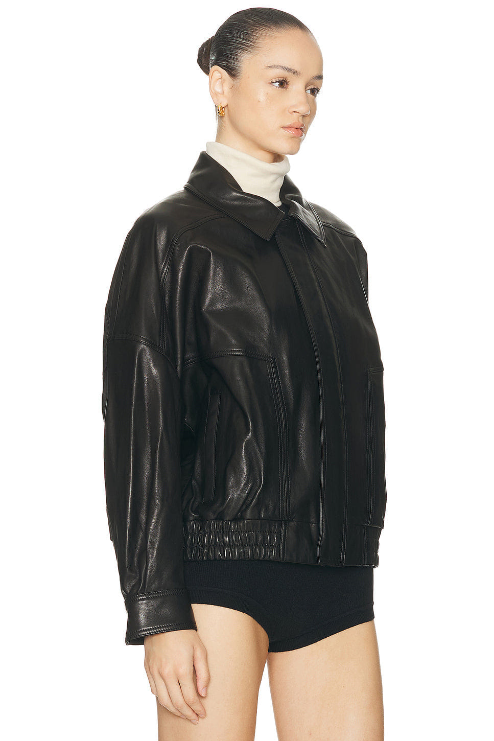 NOUR Hammour Dalma Relaxed Leather Jacket