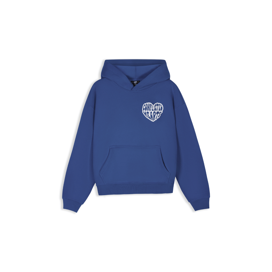 Conflicted Hearts Navy Basics Hoodie