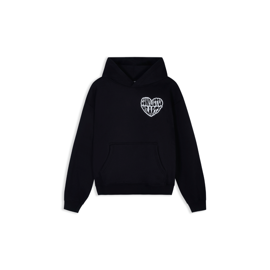 Conflicted Hearts Navy Basics Hoodie