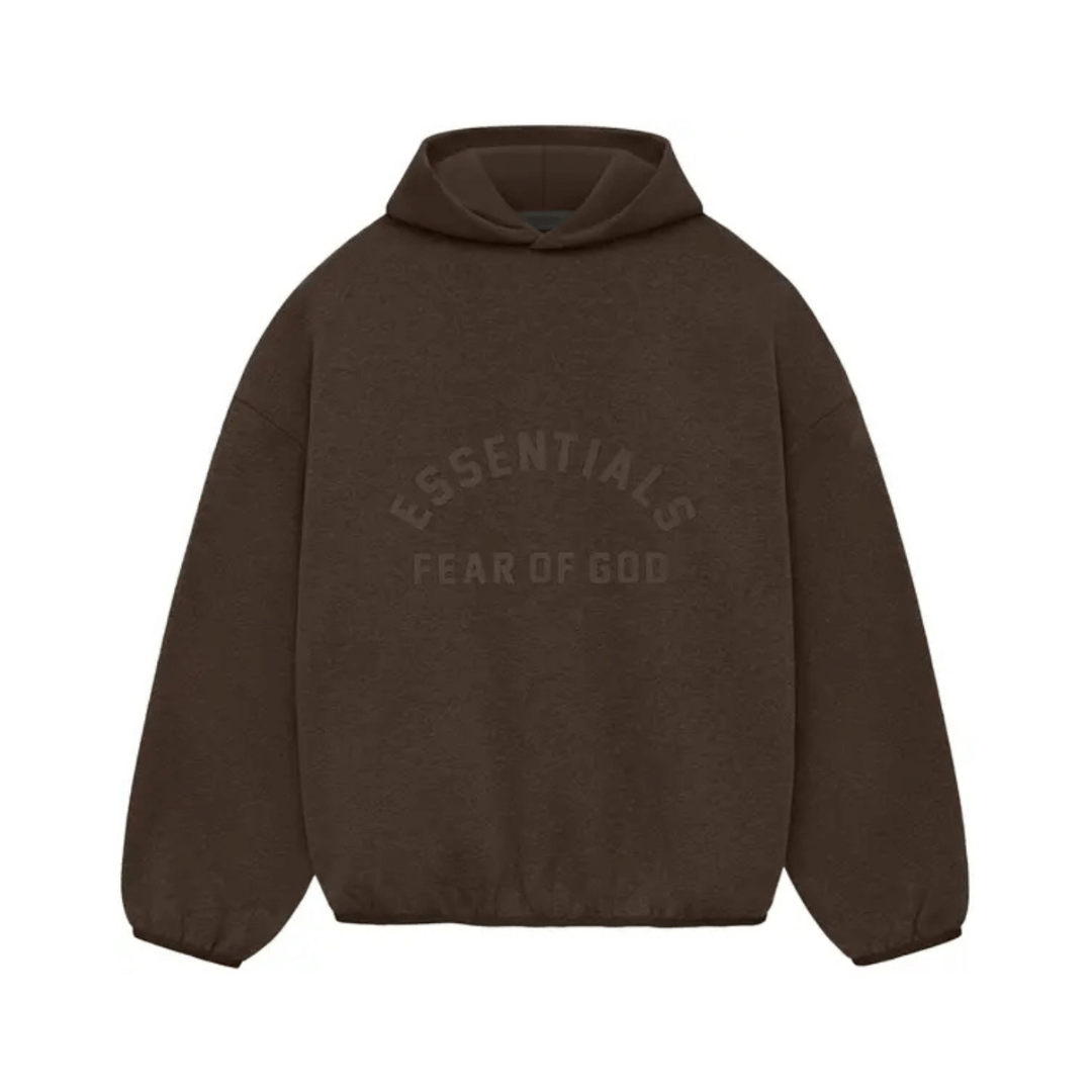 FOG Essentials Fear of God Essentials Nylon Fleece Hoodie SS24 Heather Wood