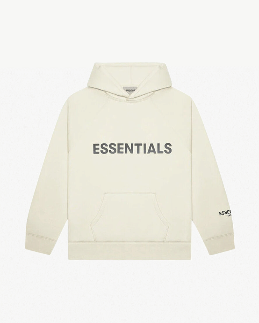 FOG ESSENTIALS SS20 SILICON APPLIQUE LOGO CREAM HOODIE