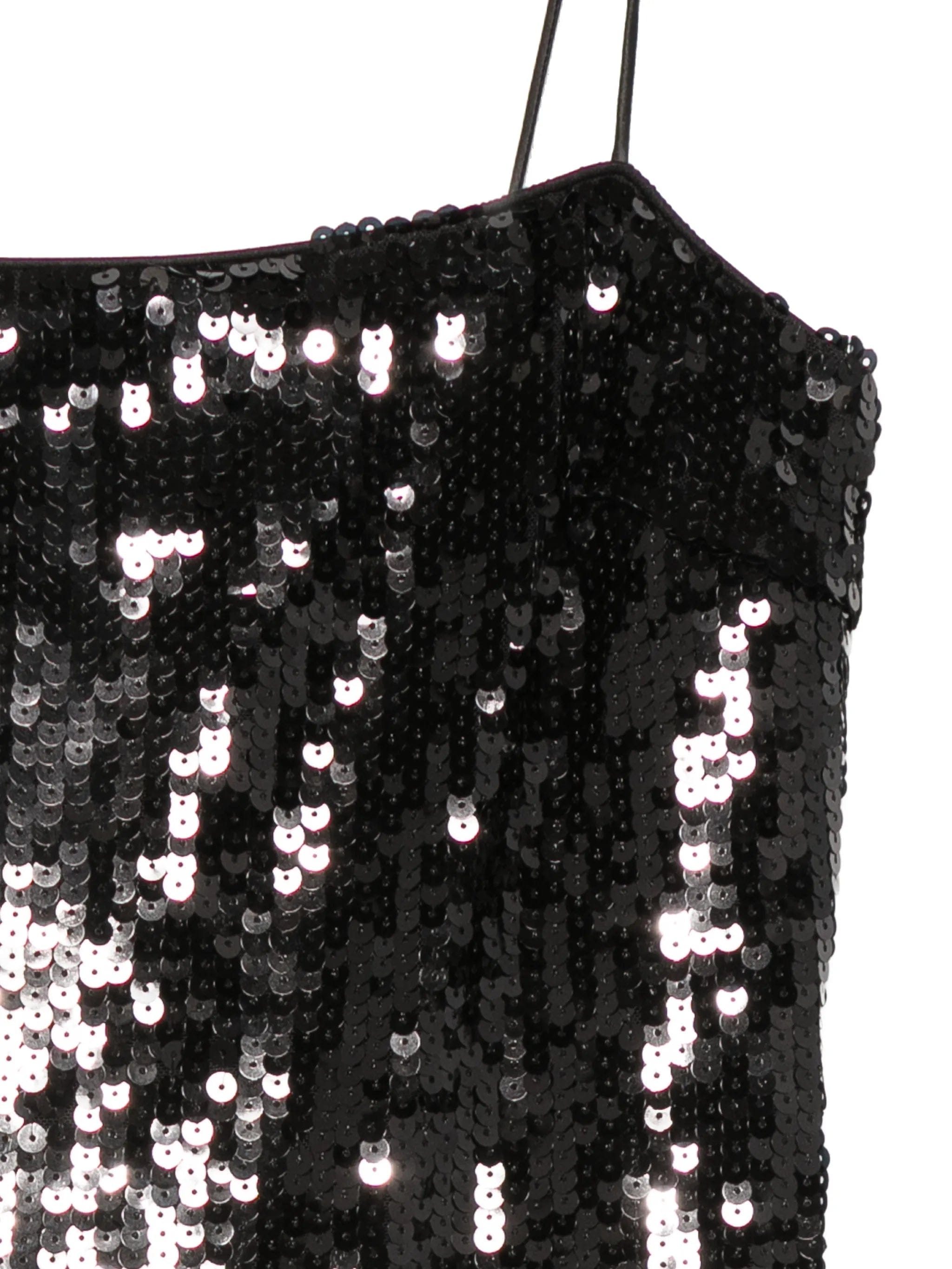 Rotate Birger Christensen square - neck sequin - embellished midi dress