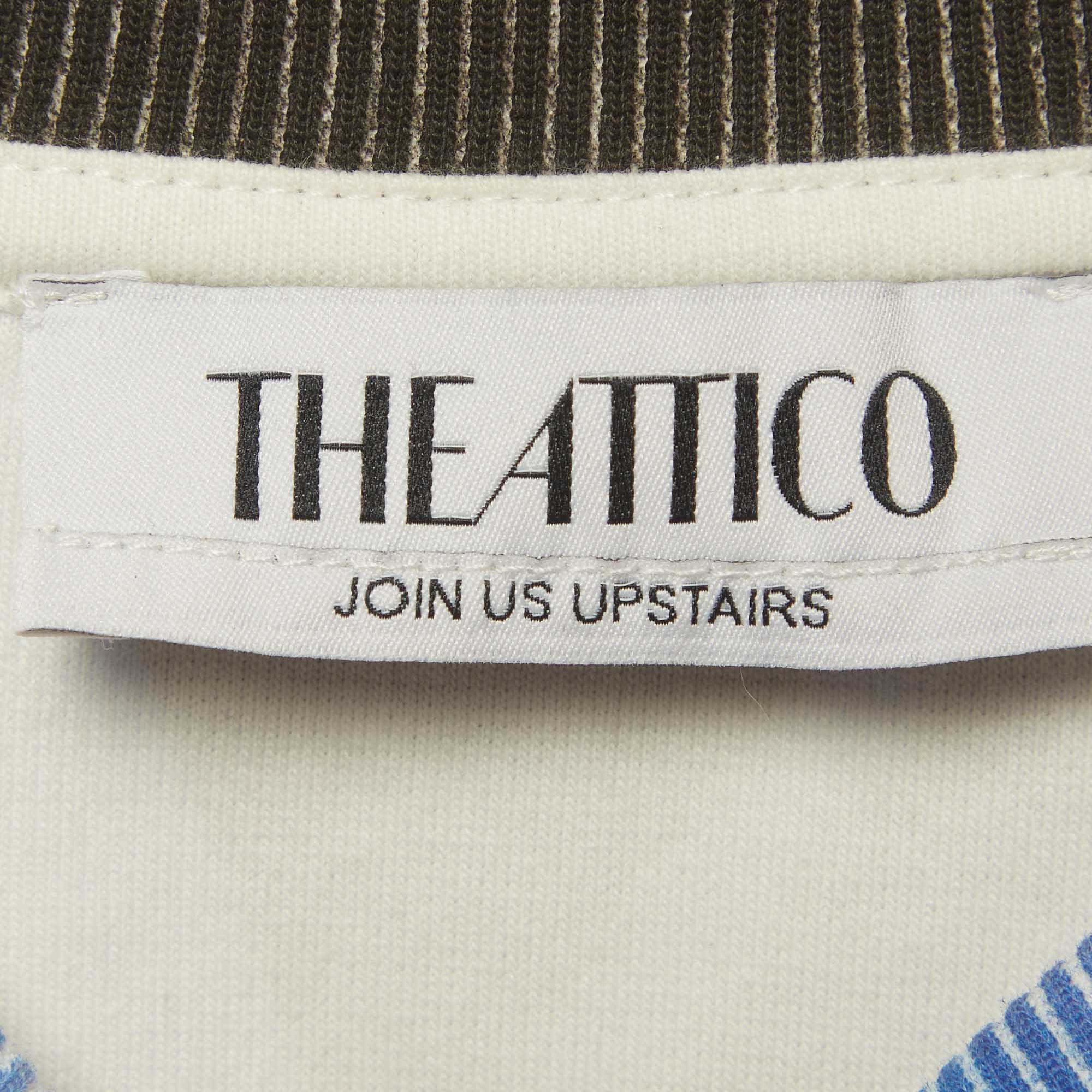 The Attico Pink/blue Printed Cotton Bella T - Shirt