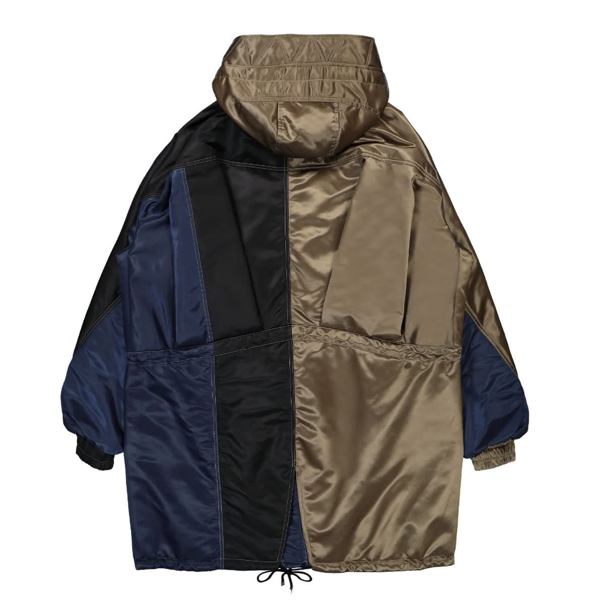 Feng Chen Wang Contrast Colour Hooded Coat