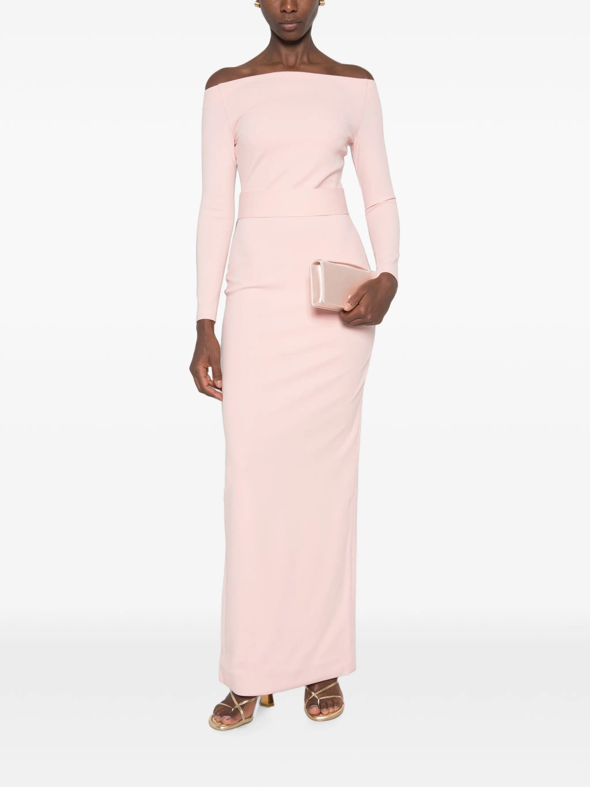 Solace London Sabina off - the - shoulder maxi dress