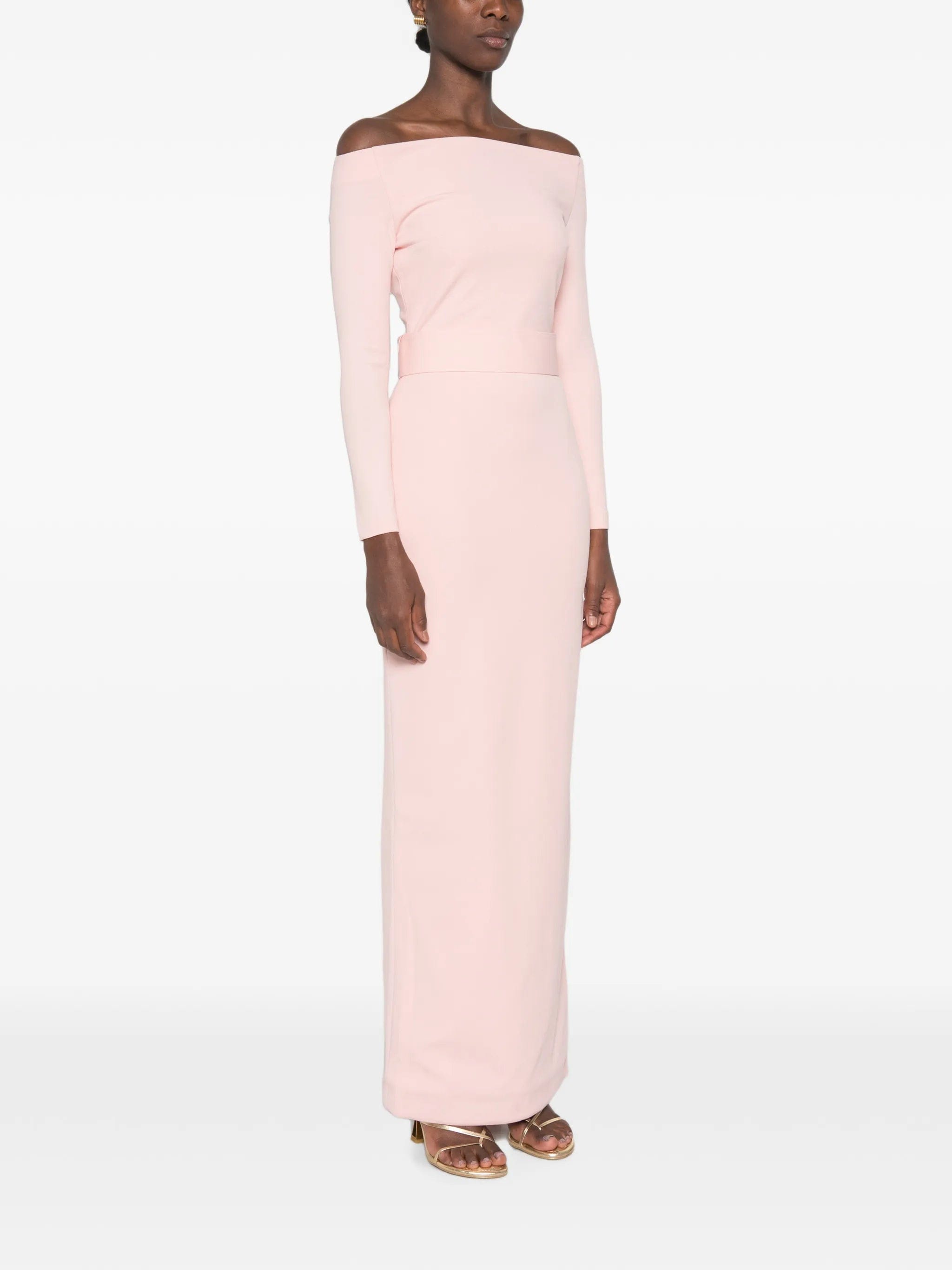 Solace London Sabina off - the - shoulder maxi dress