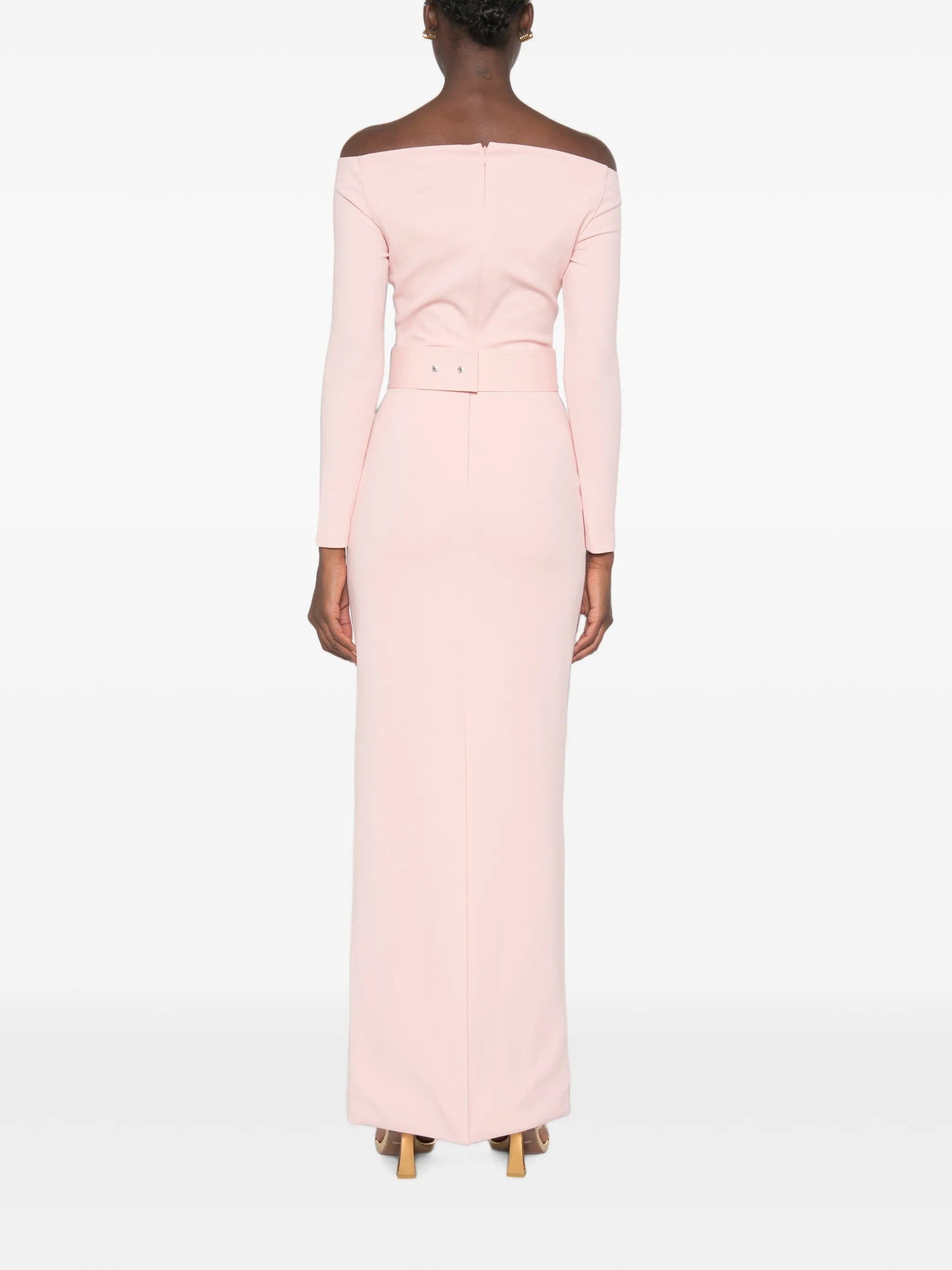 Solace London Sabina off - the - shoulder maxi dress