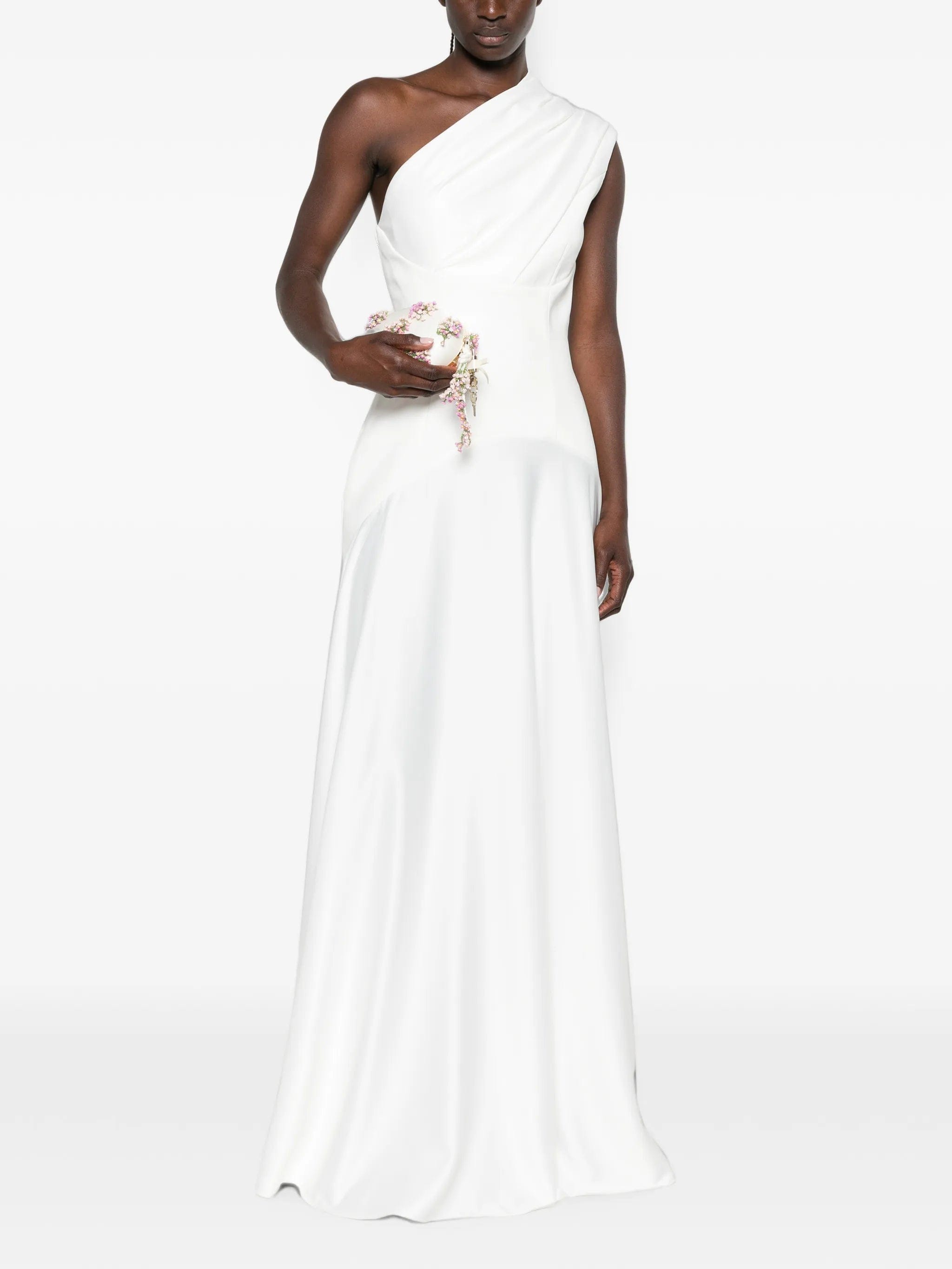 Solace London one - shoulder draped maxi dress