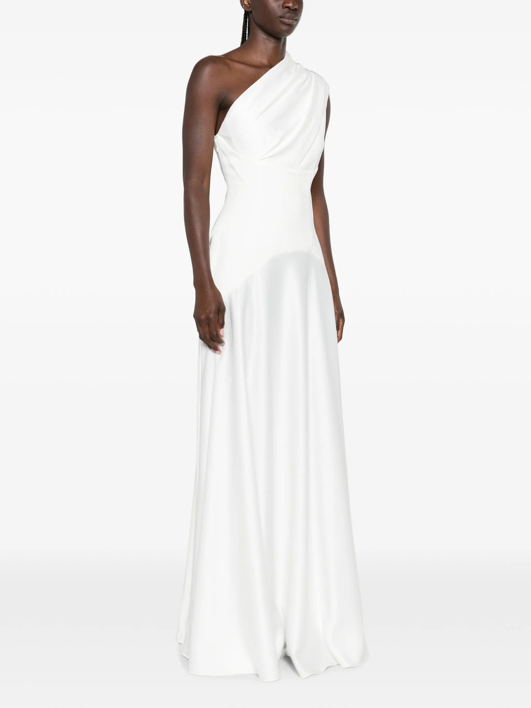 Solace London one - shoulder draped maxi dress
