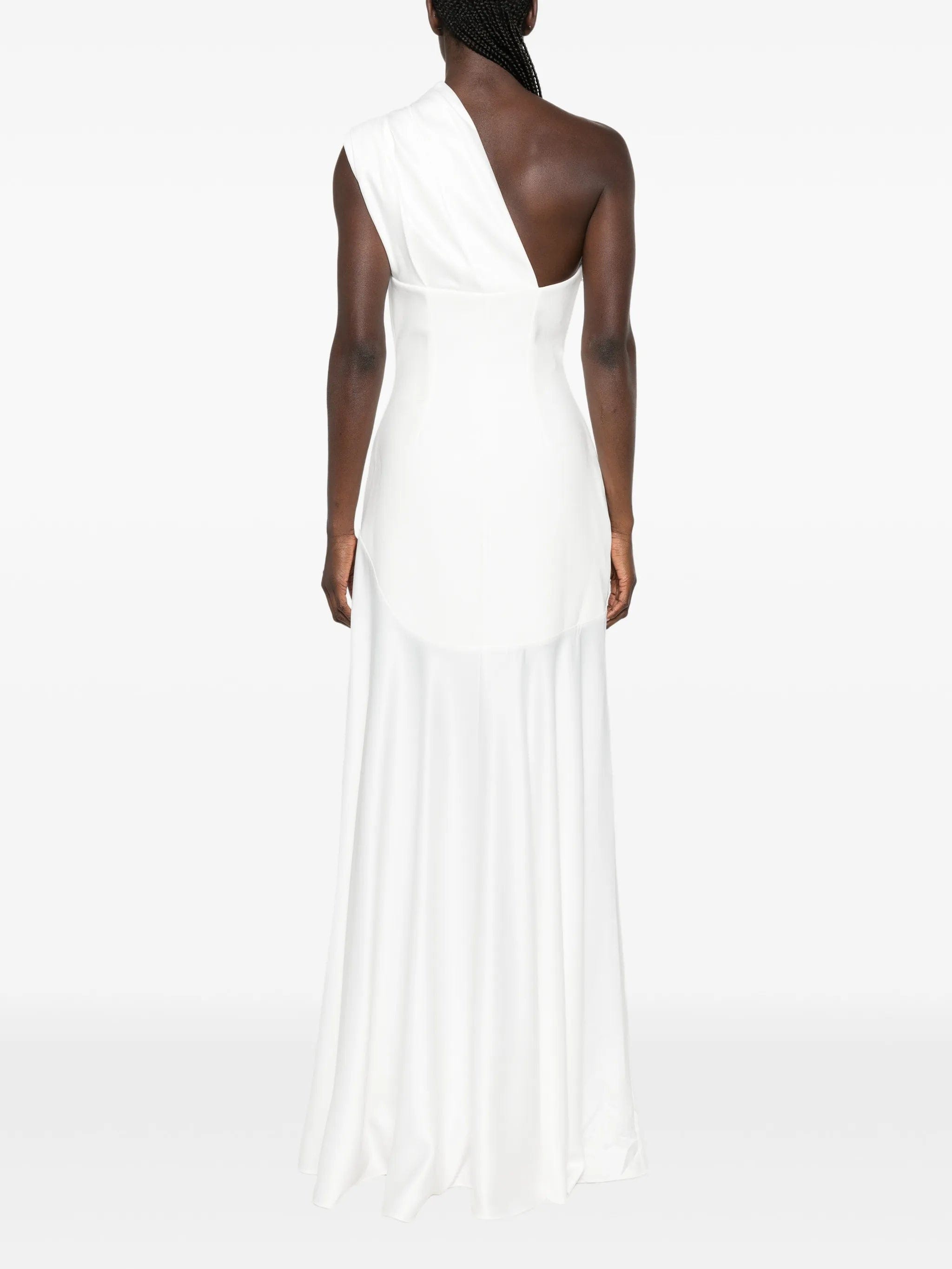 Solace London one - shoulder draped maxi dress