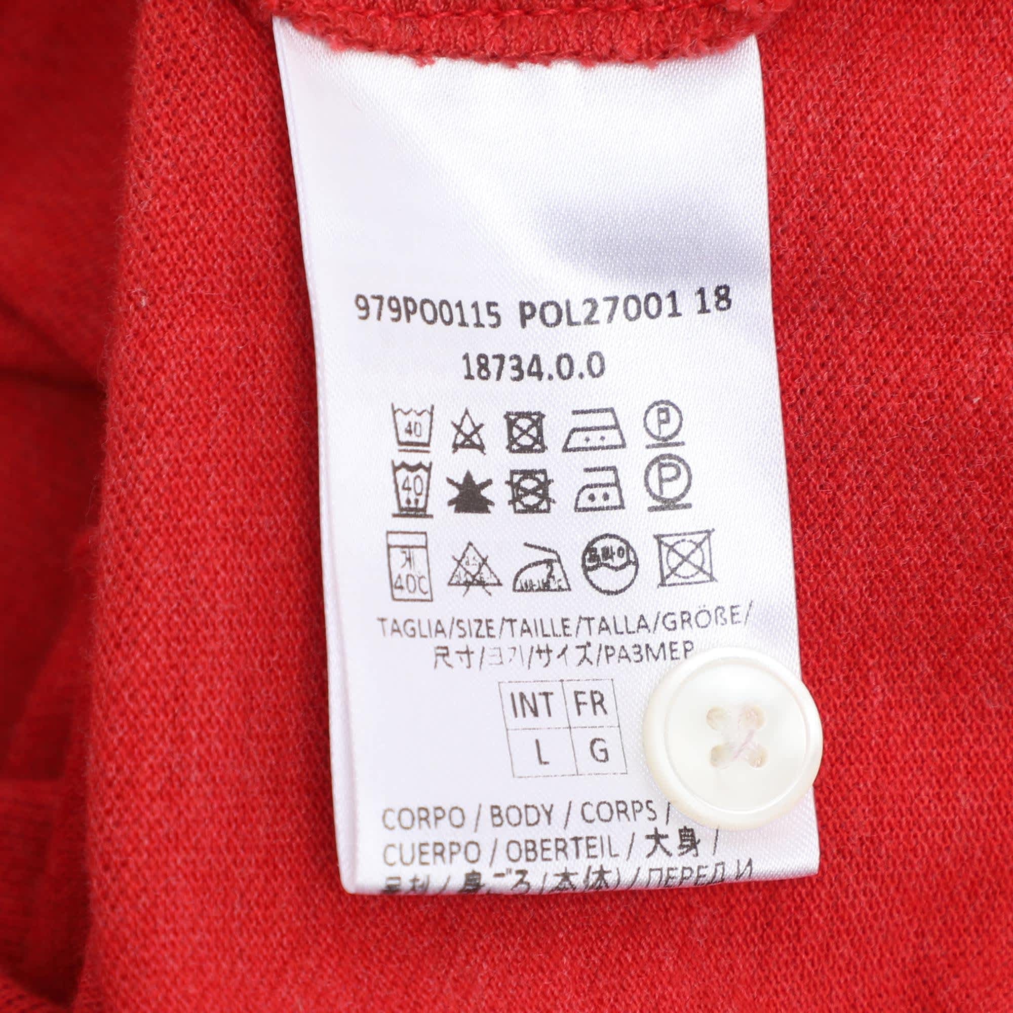 Knit Red Knit Button Polo T - Shirt