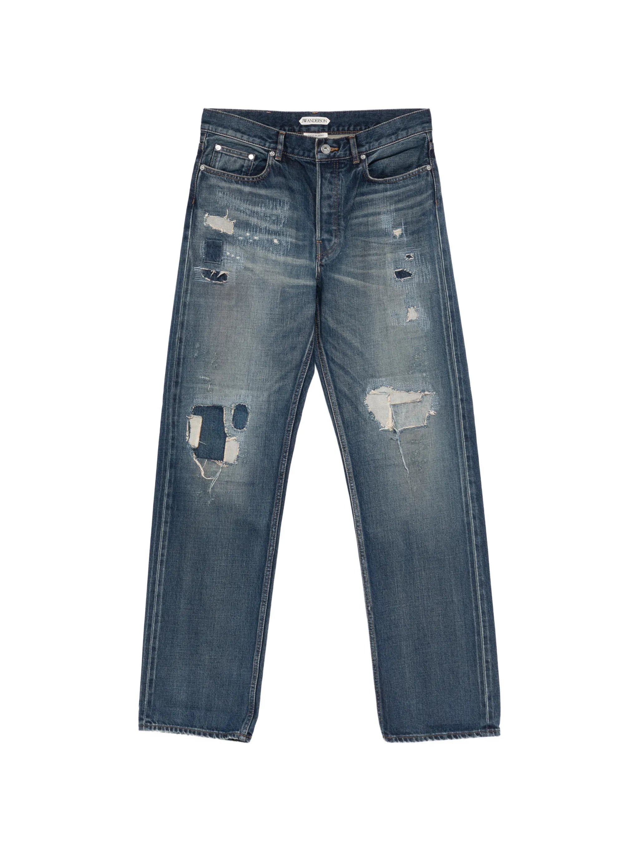 JW Anderson patchwork straight leg jeans