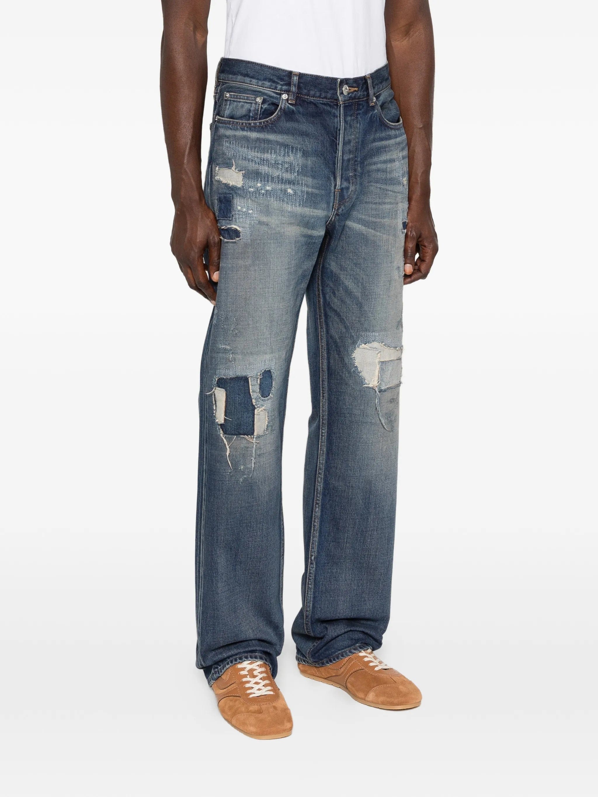 JW Anderson patchwork straight leg jeans