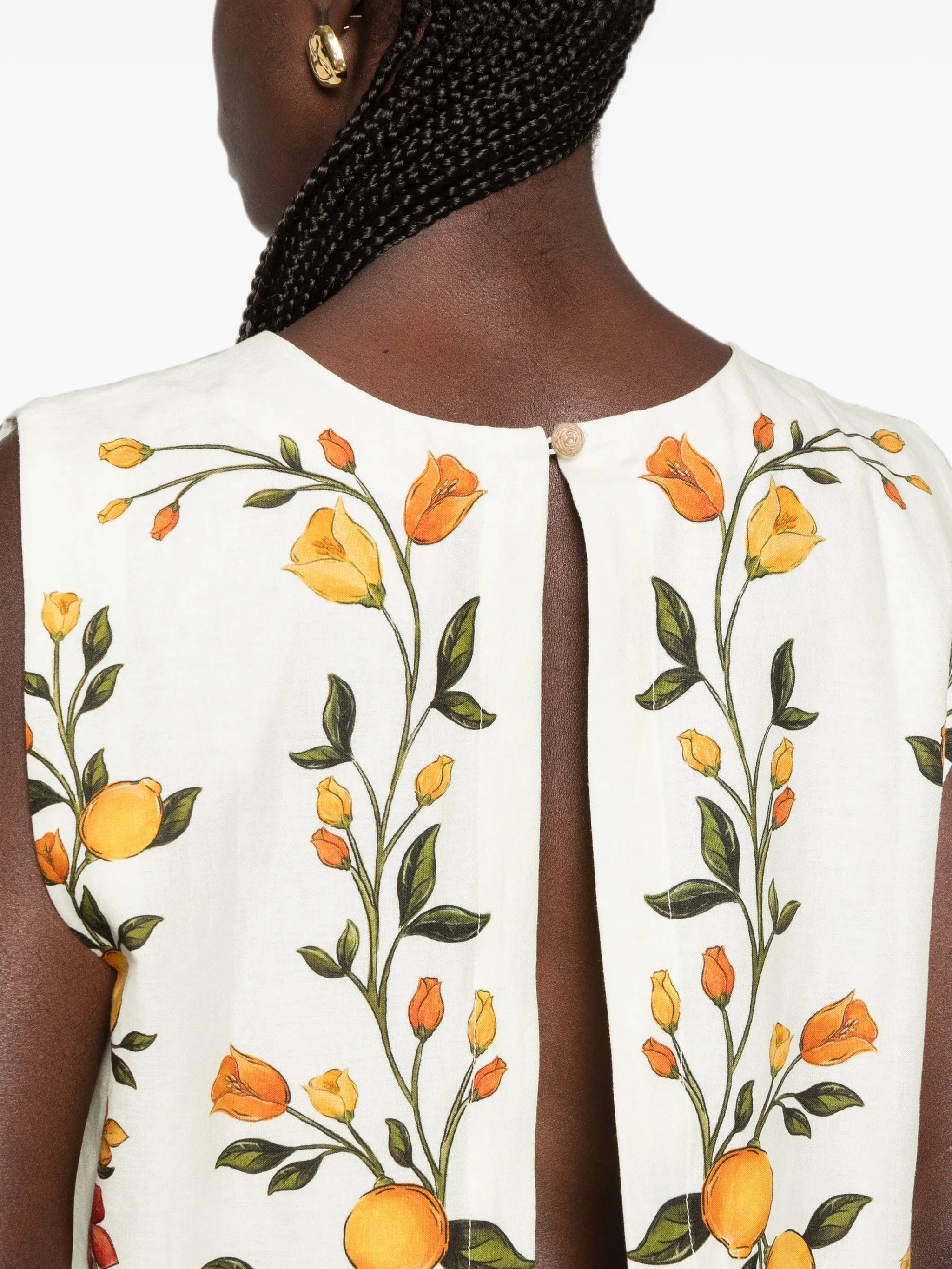 FARM Rio printed scalloped - hem blouse