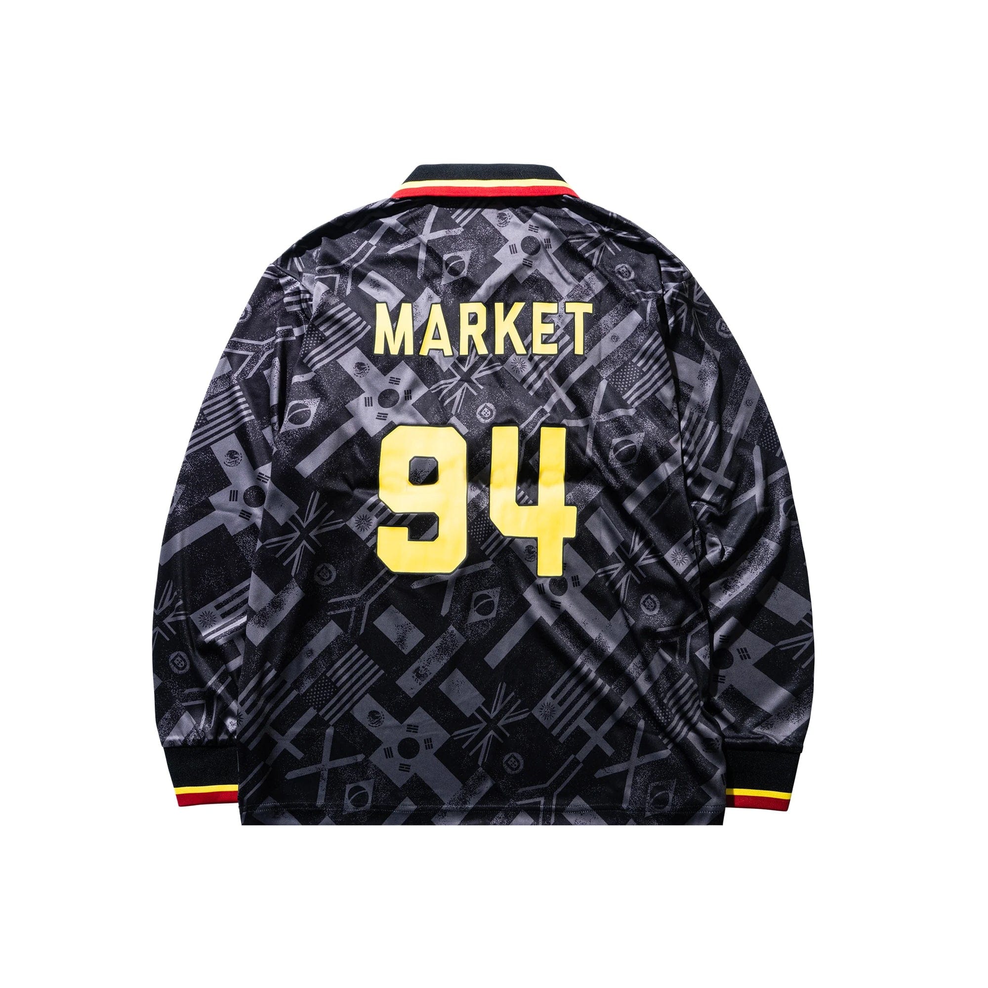 Market Mens Smiley International Flags LS Soccer Jersey