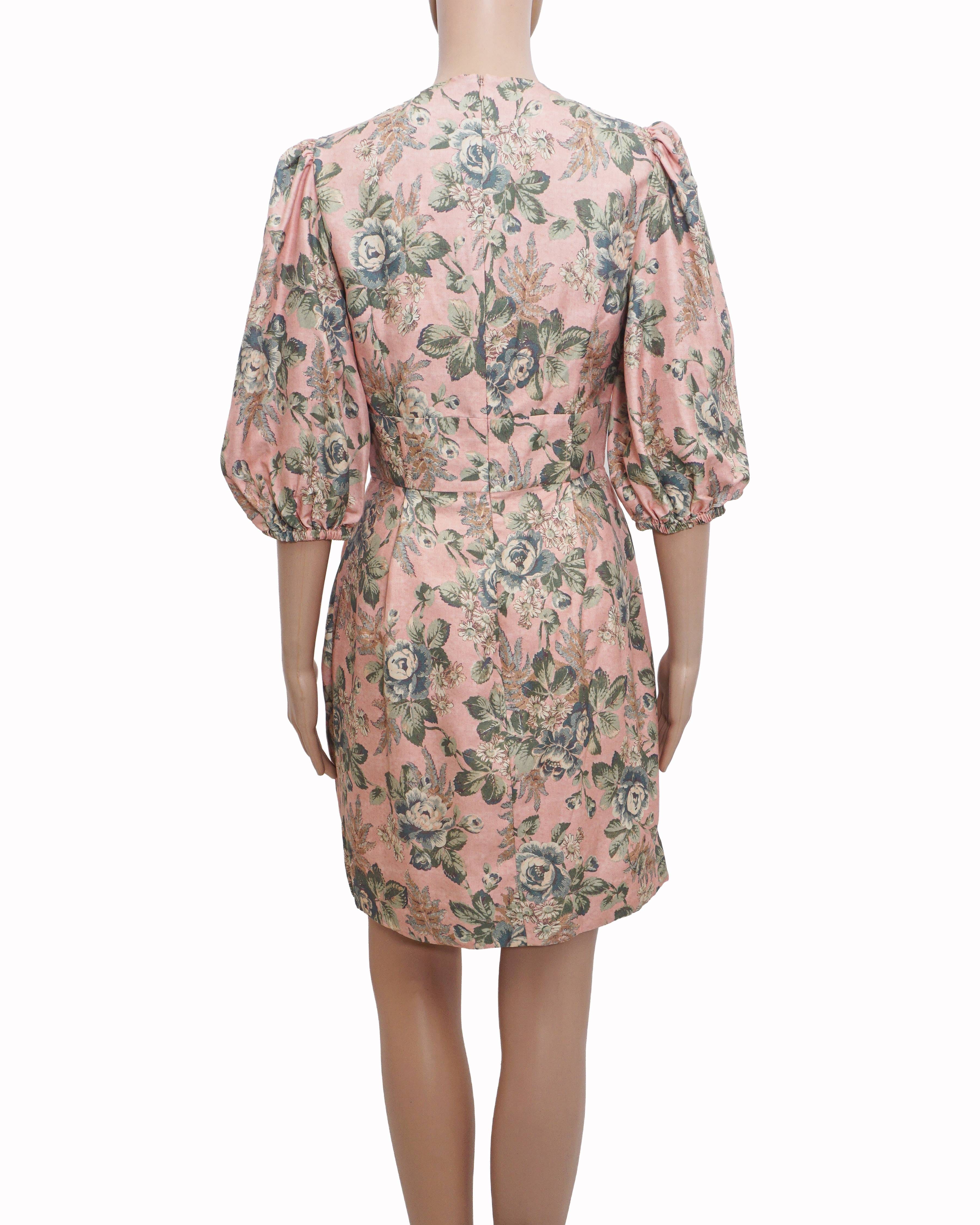 Zimmermann Tempest Lace Up Mini Dress Rouge