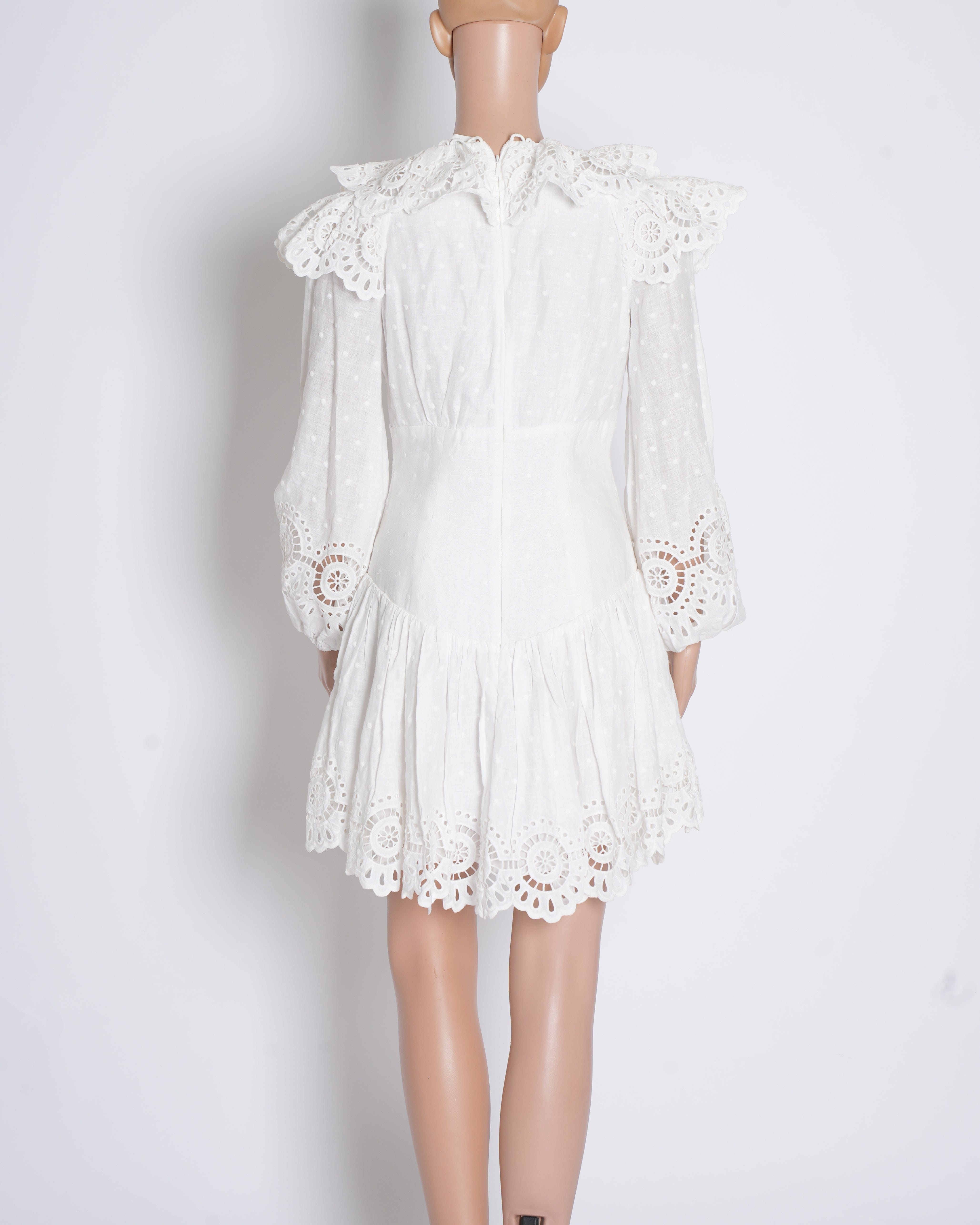 Zimmermann White Bellitude Scalloped Dress