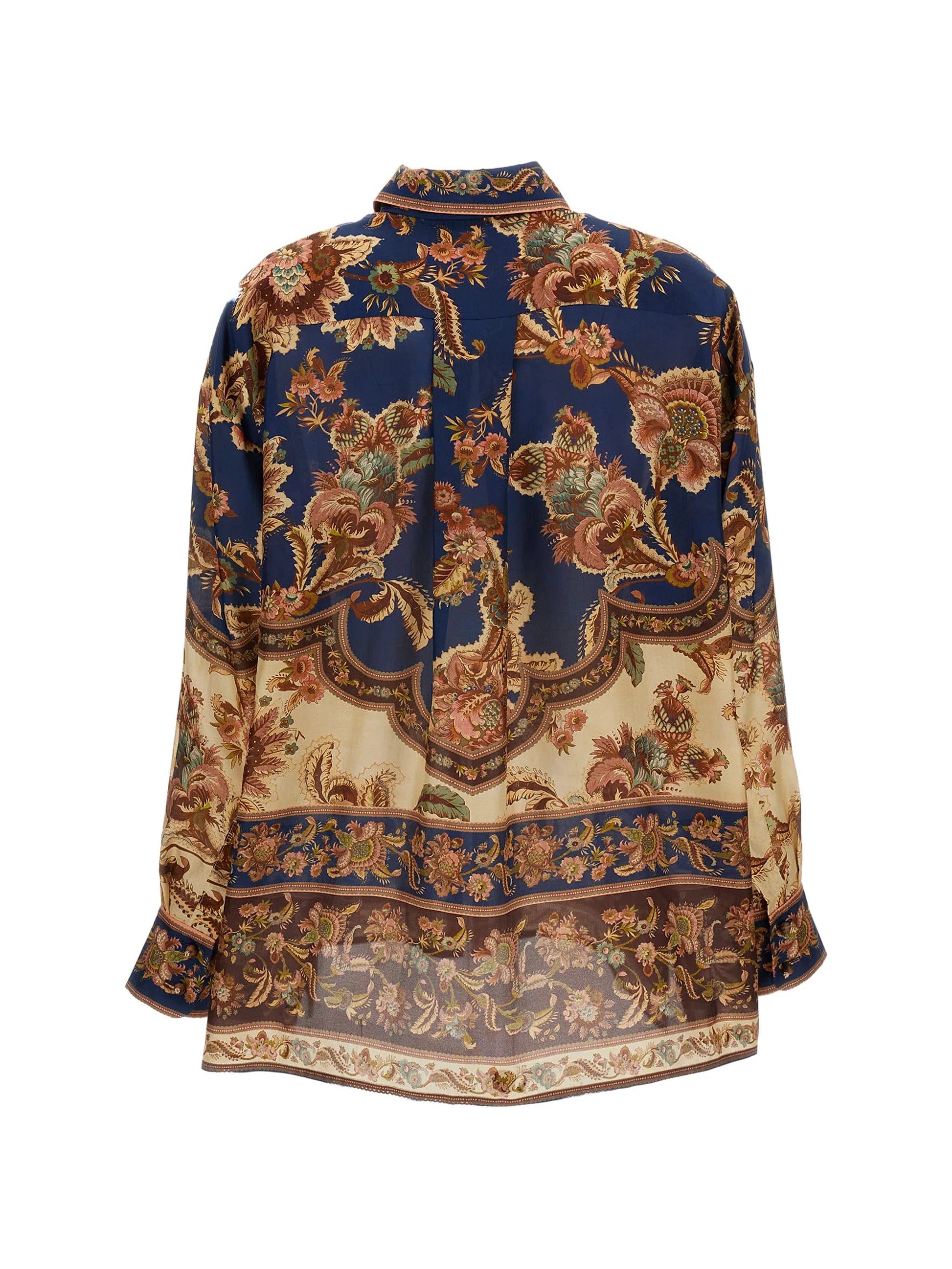 Zimmermann floral - print silk shirt