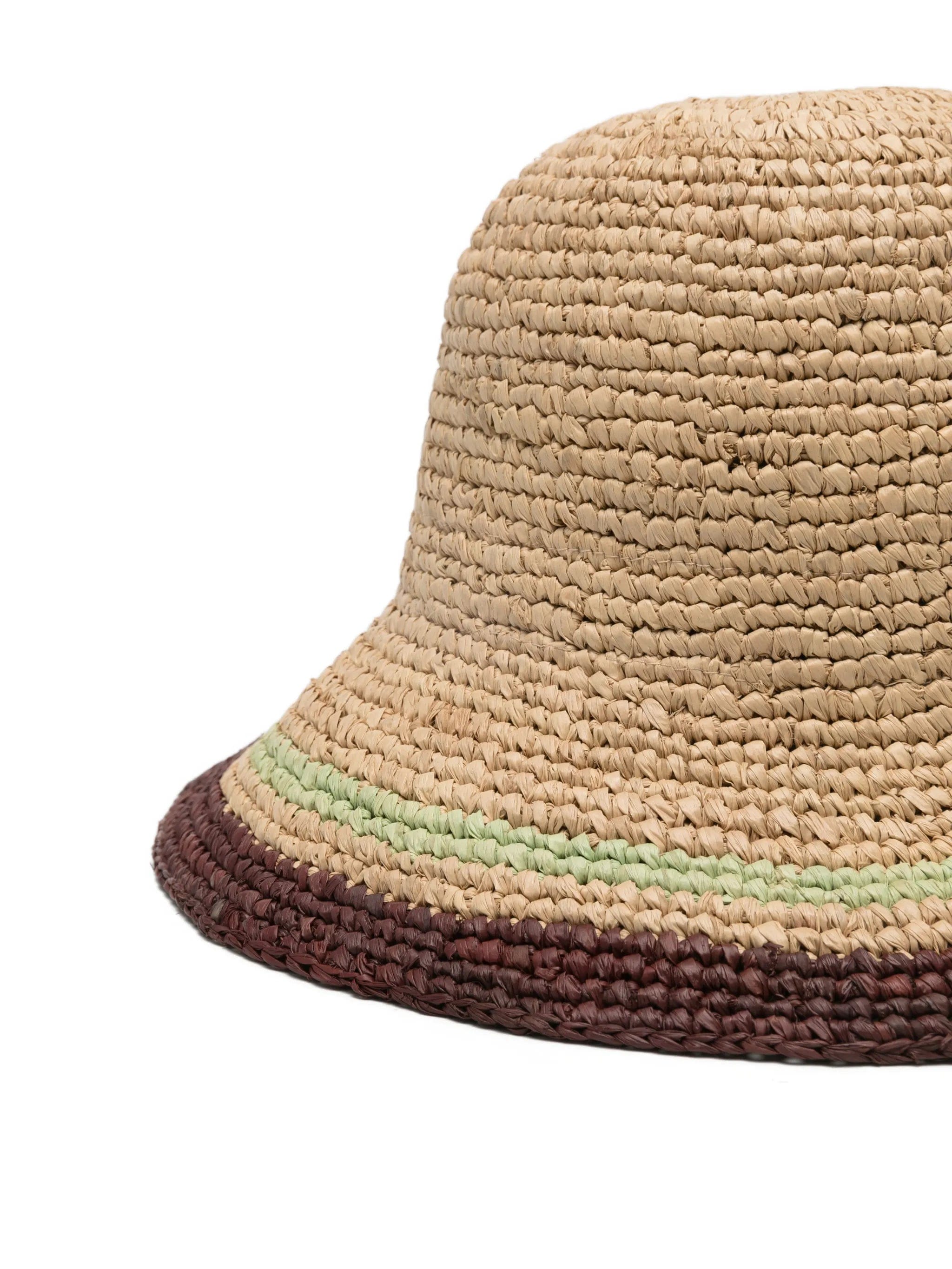 Zimmermann striped raffia bucket hat