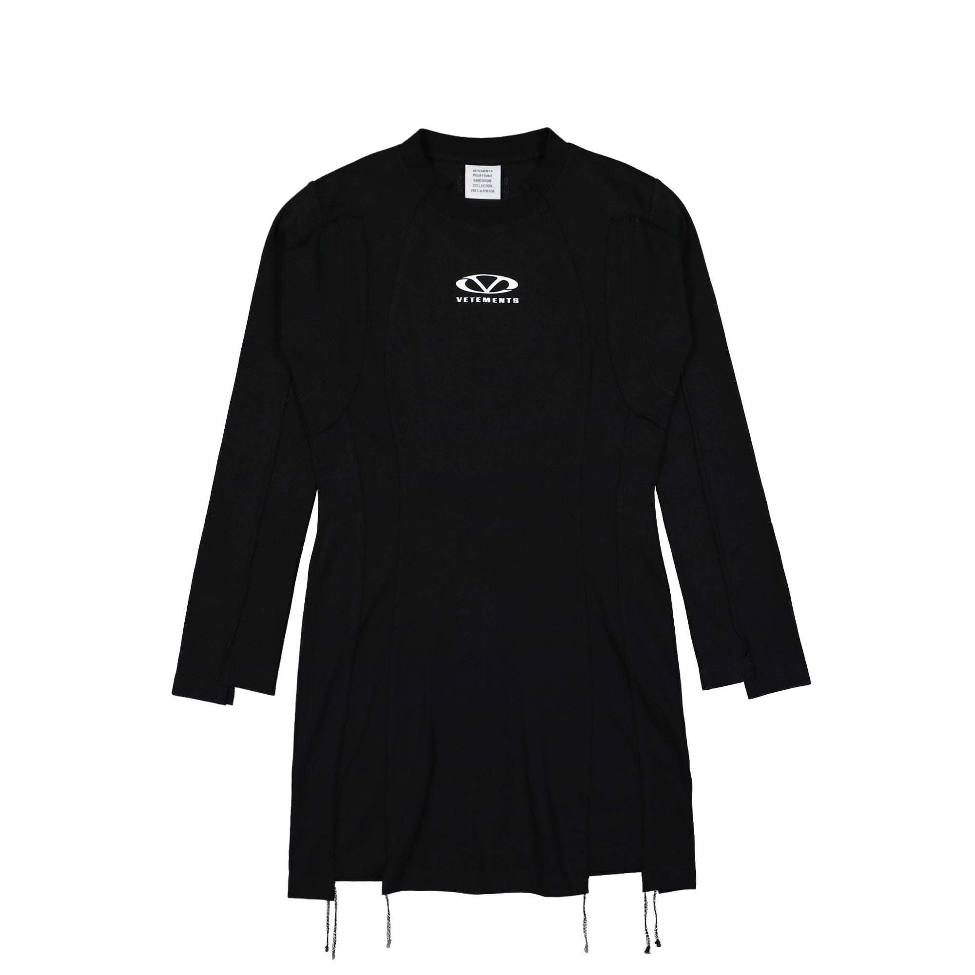 Vetements Oval Logo Cut - Up Mini Dress