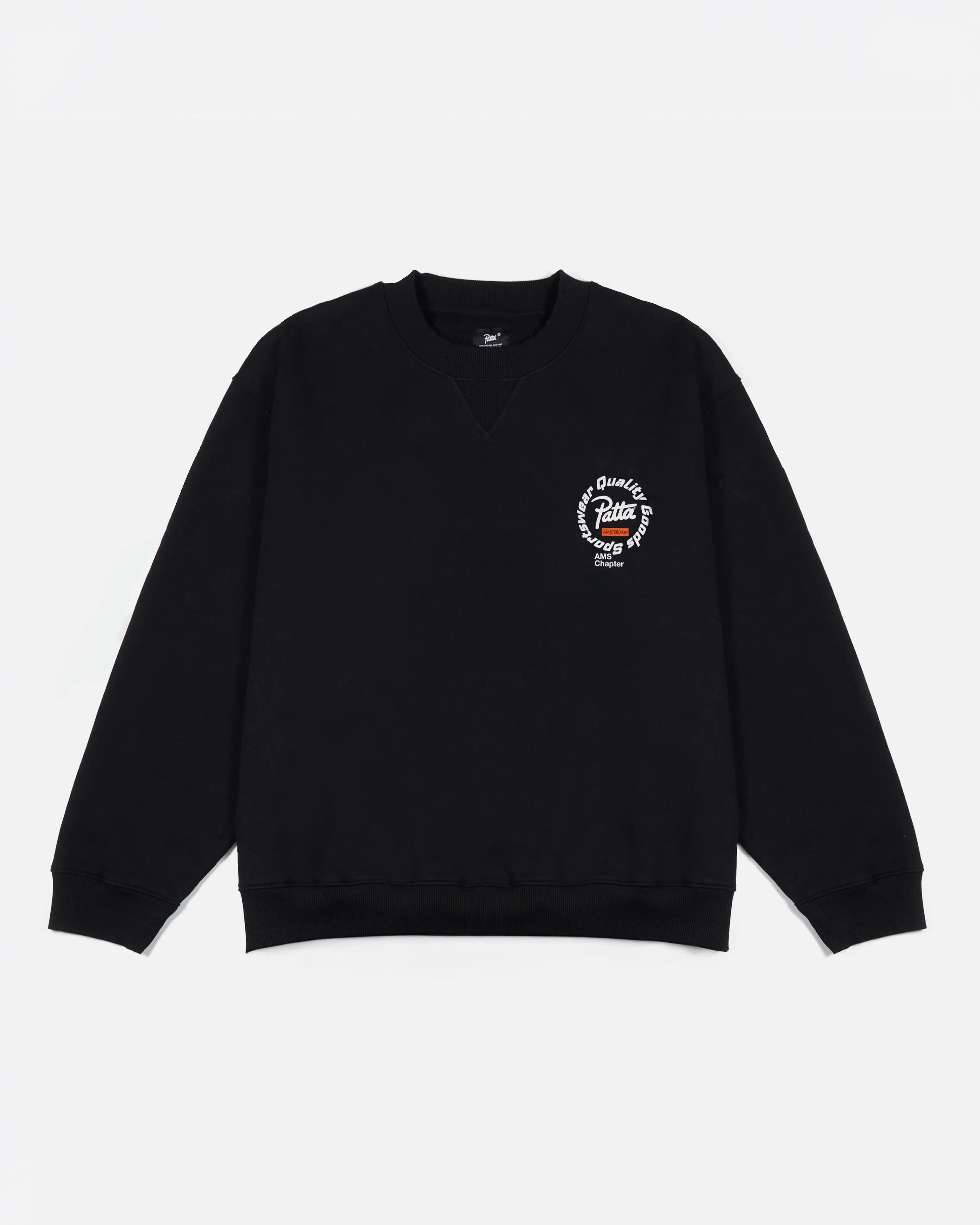 Patta Amsterdam Chapter Crewneck Sweater (Black)