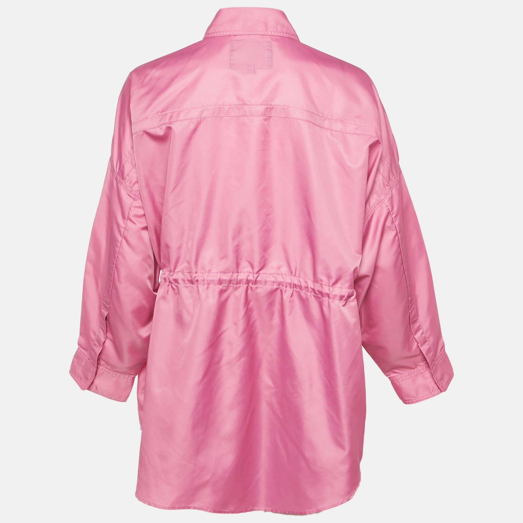 Maje Pink Nylon Oversized Windbreaker Shirt