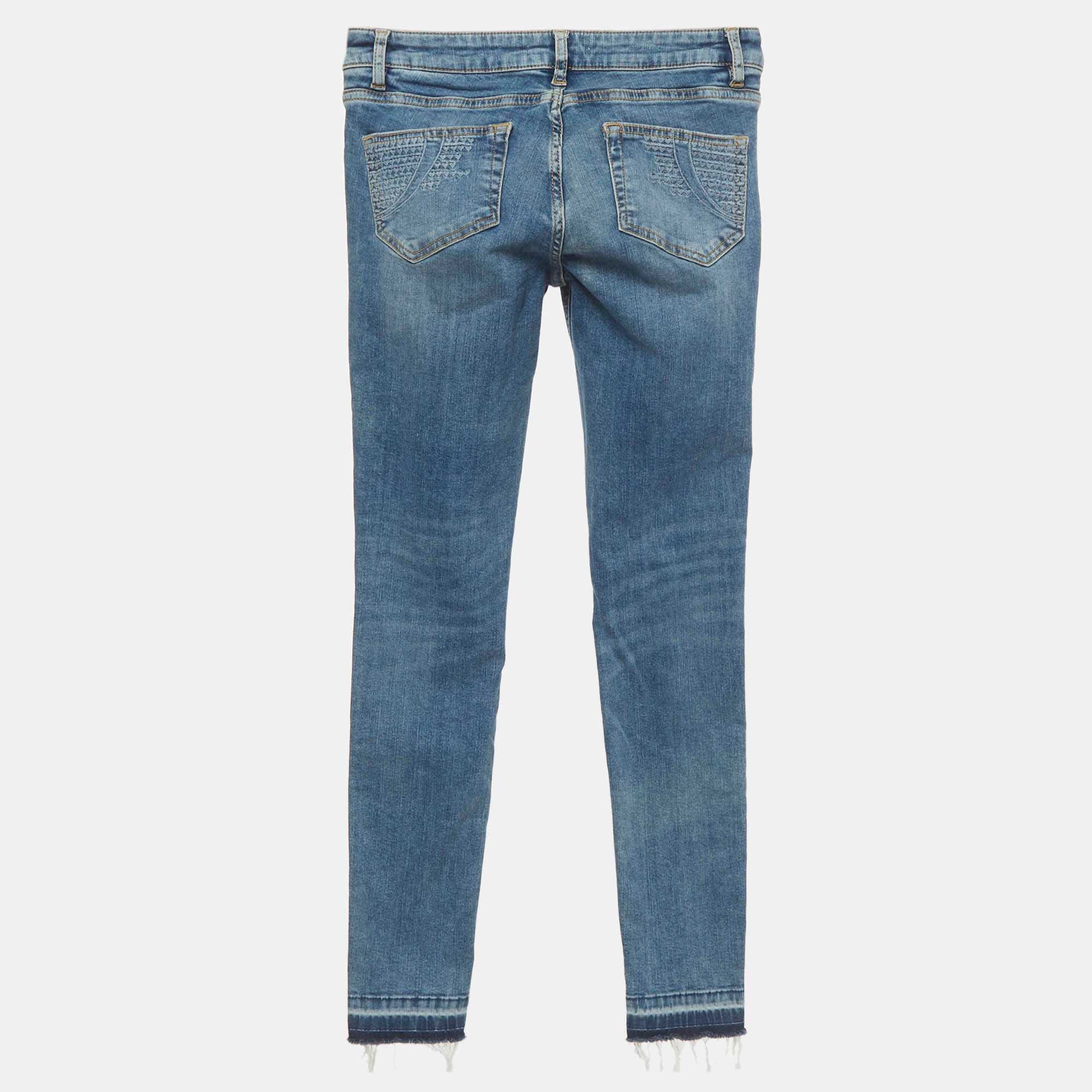 Maje Blue Denim Stretch Skinny Jeans S/waist