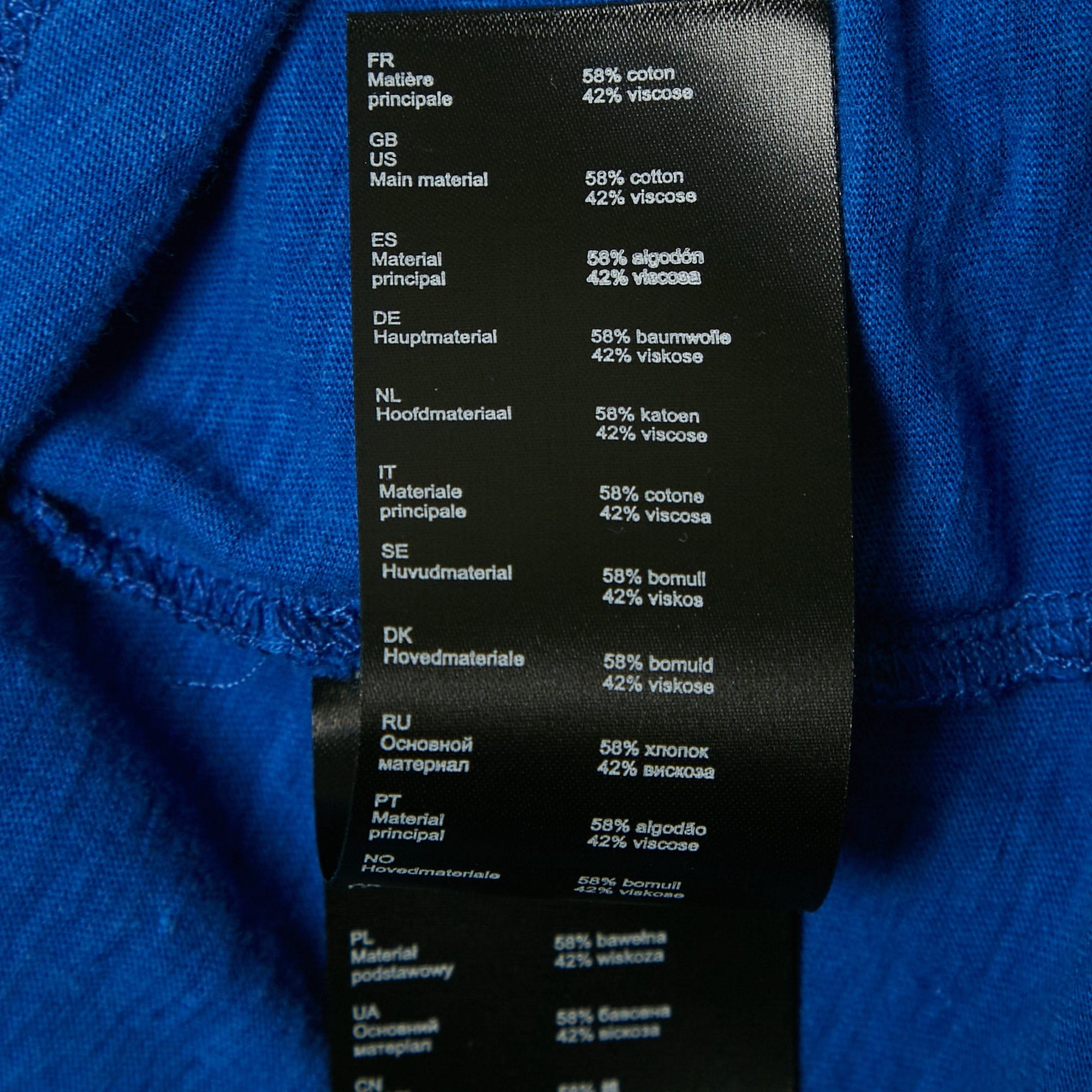 Maje Blue Rhinestone Detail Jersey T - Shirt