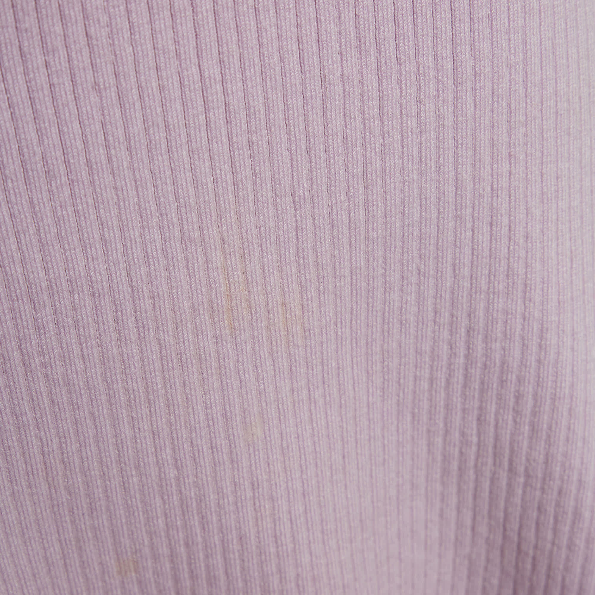 Maje Lilac Rib Knit Cut Out Detail Mini Dress