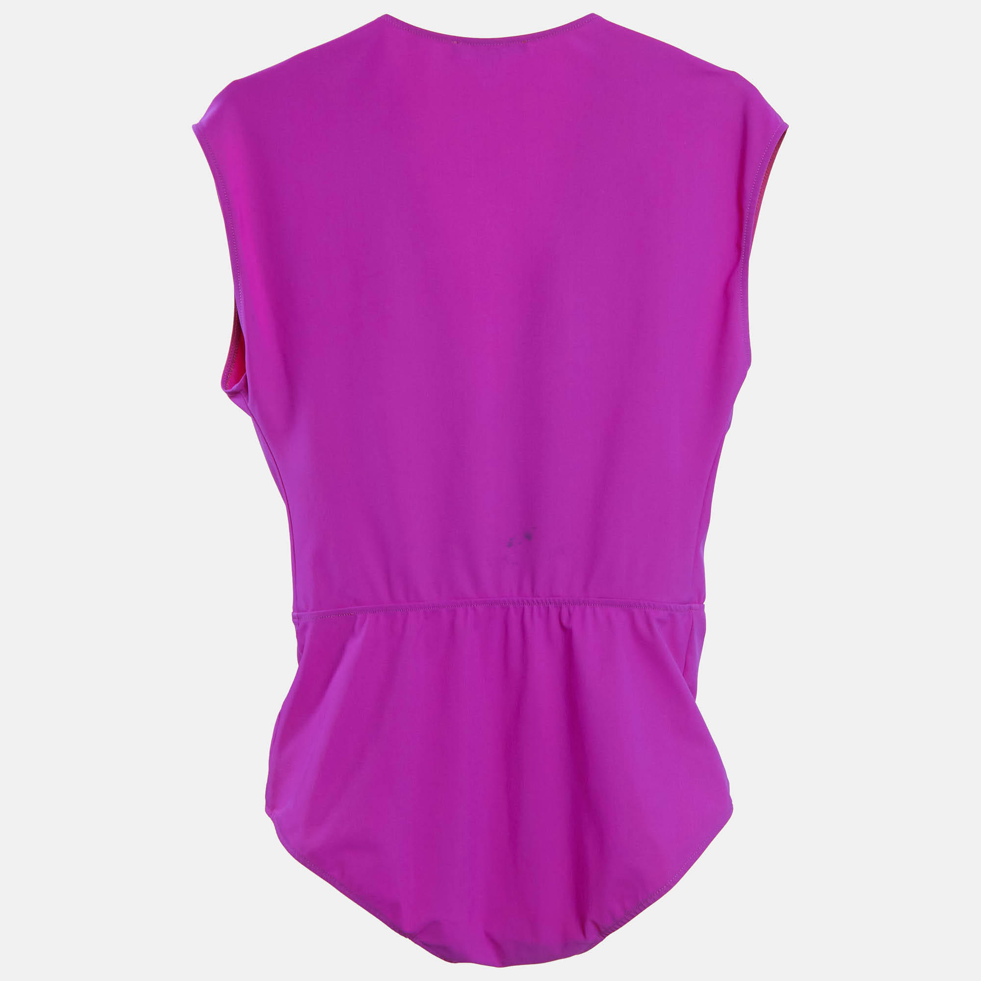 Maje Pink Jersey Plunging Neck Tilio Bodysuit