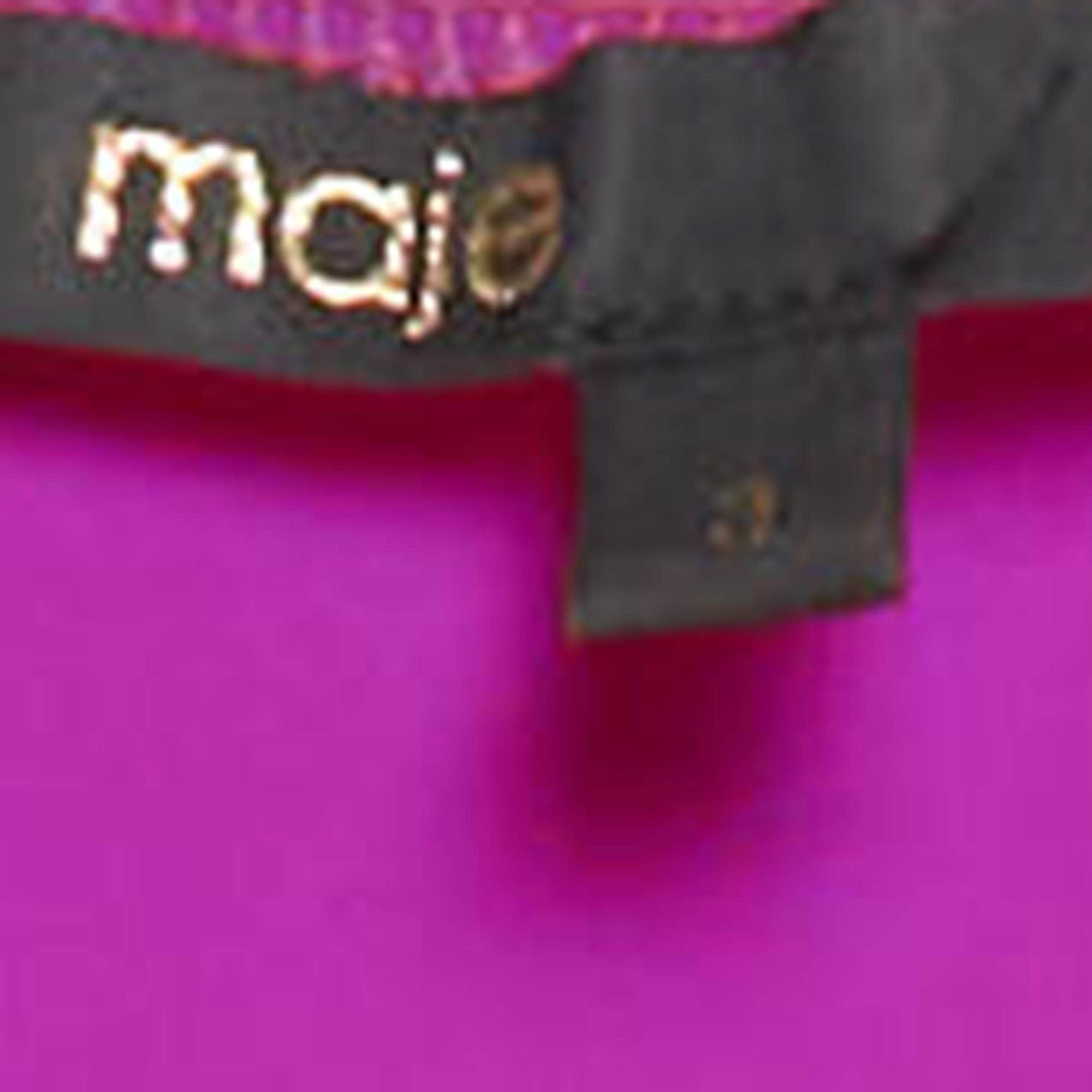 Maje Pink Jersey Plunging Neck Tilio Bodysuit