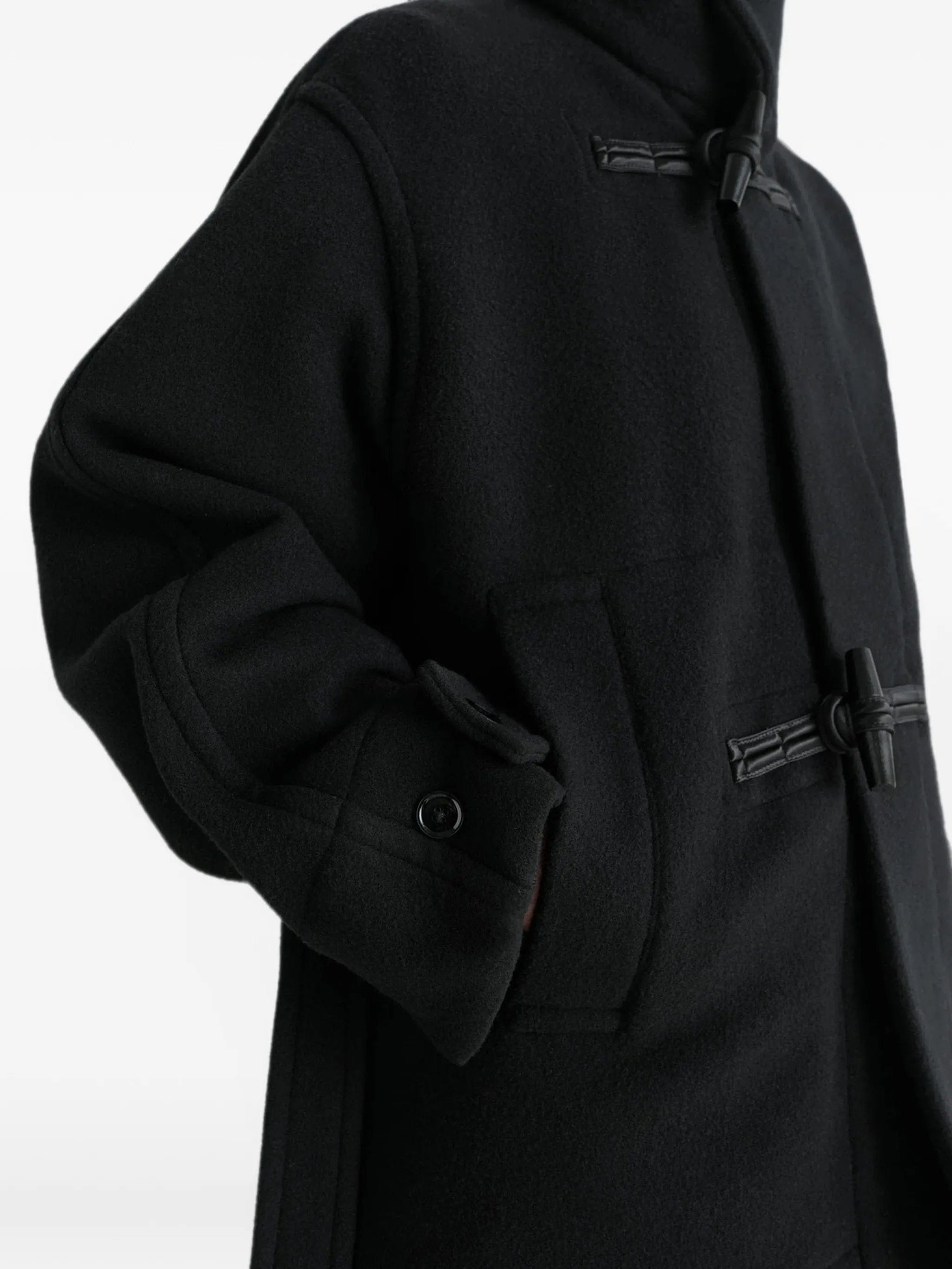 Lemaire black belted duffle coat