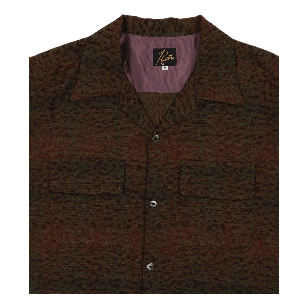 Needles C.o.b. S/s Classic Shirt - R/w B - leopard B