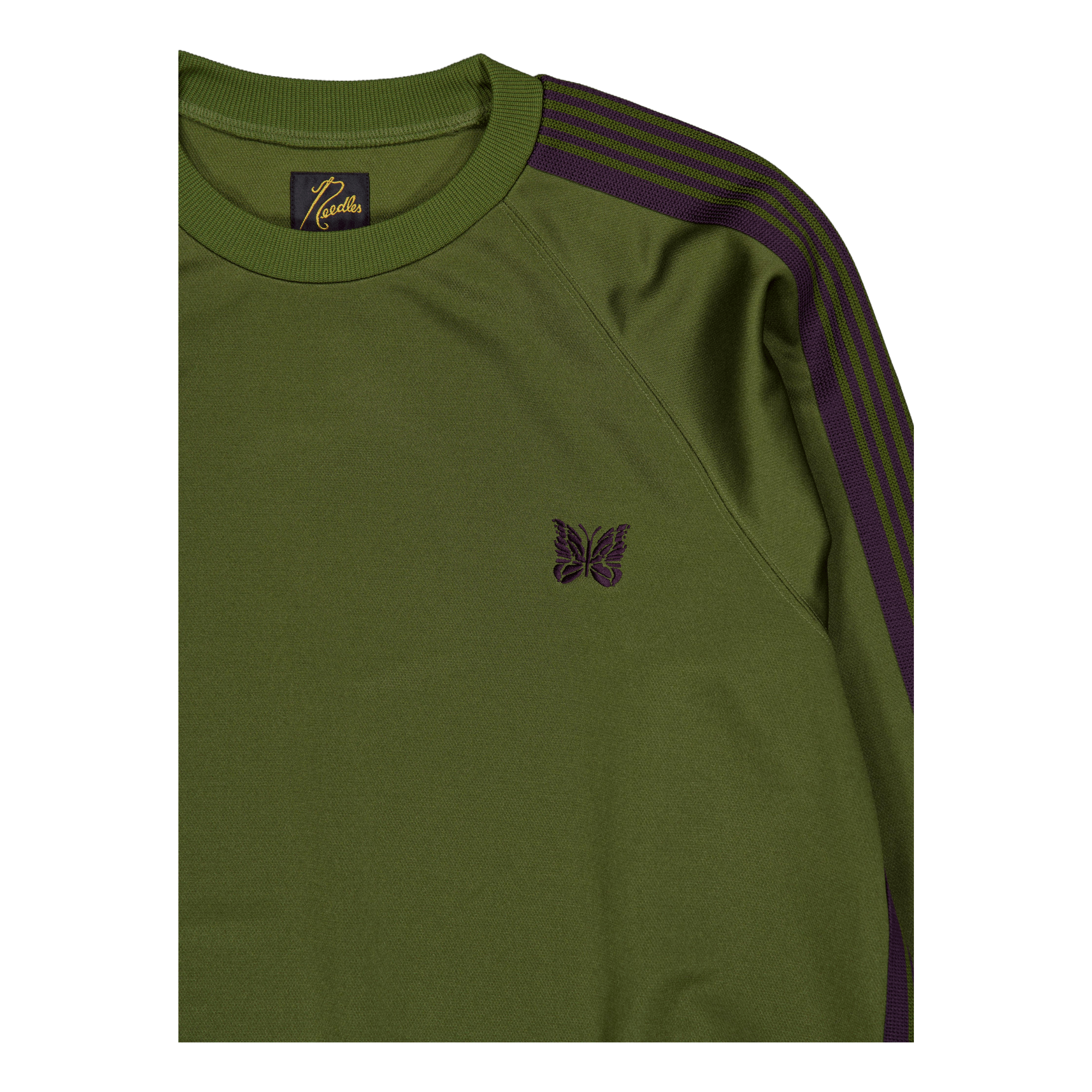 Needles Track Crew Neck Shirt B - olive
