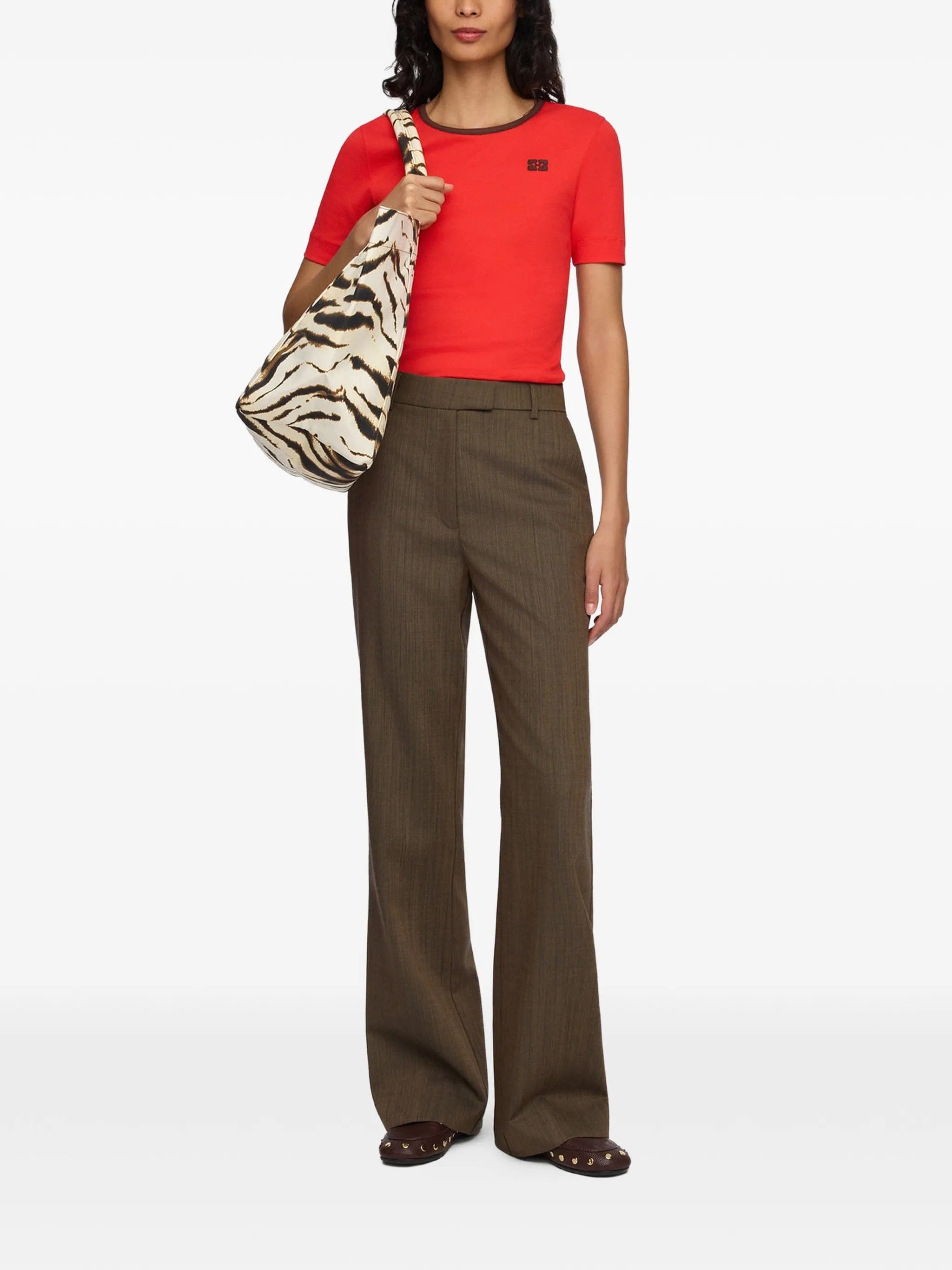 GANNI mélange - effect trousers