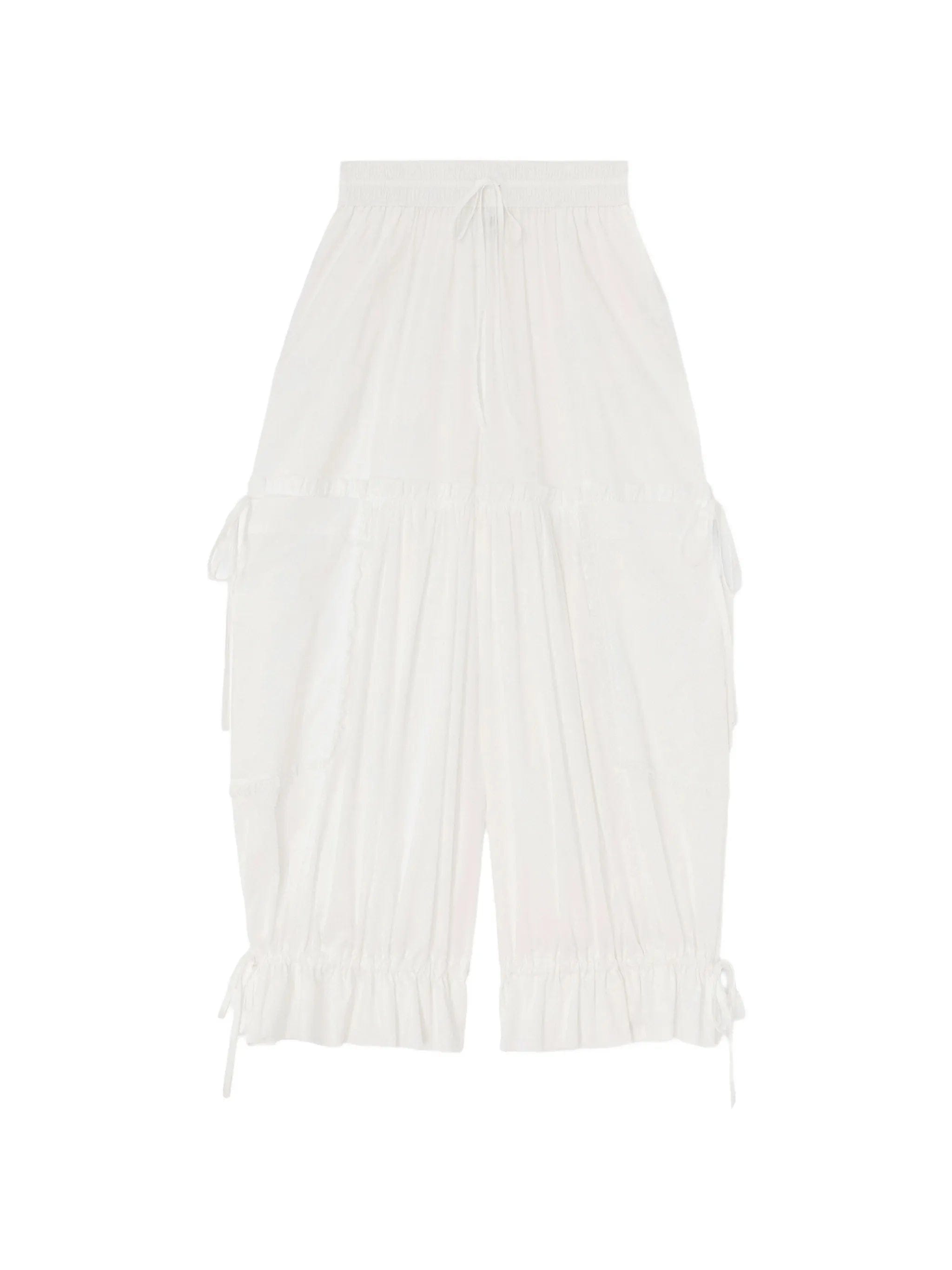 GANNI ruffled drawstring trousers