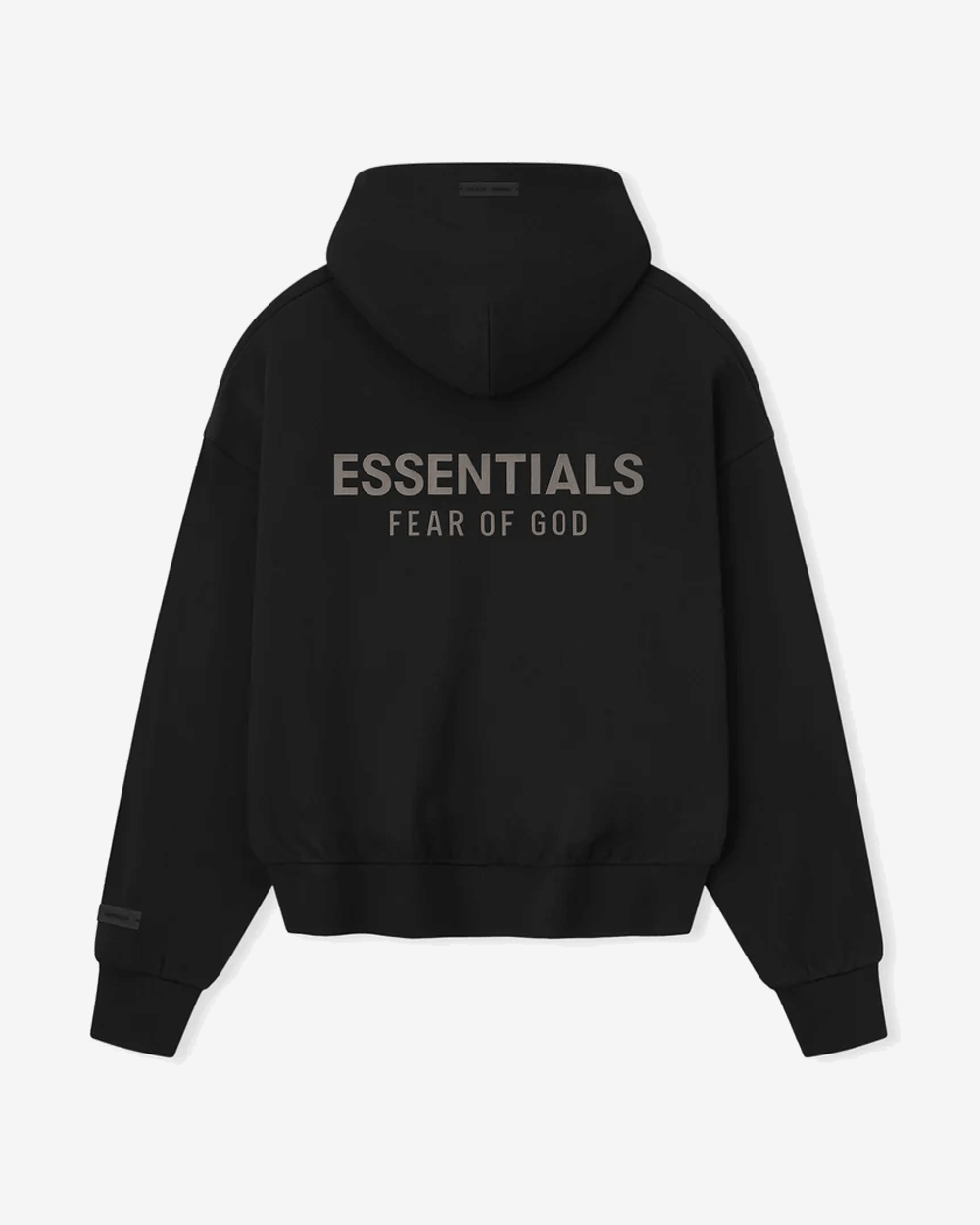FOG ESSENTIALS SS25 CLASSIC JET BLACK ZIP UP HOODIE