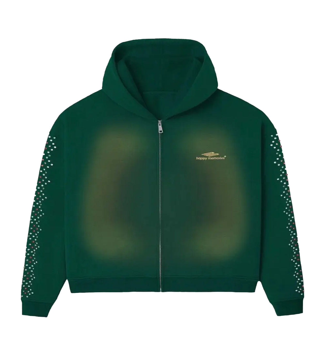 HMDD Crystal Zip Up Green Bean