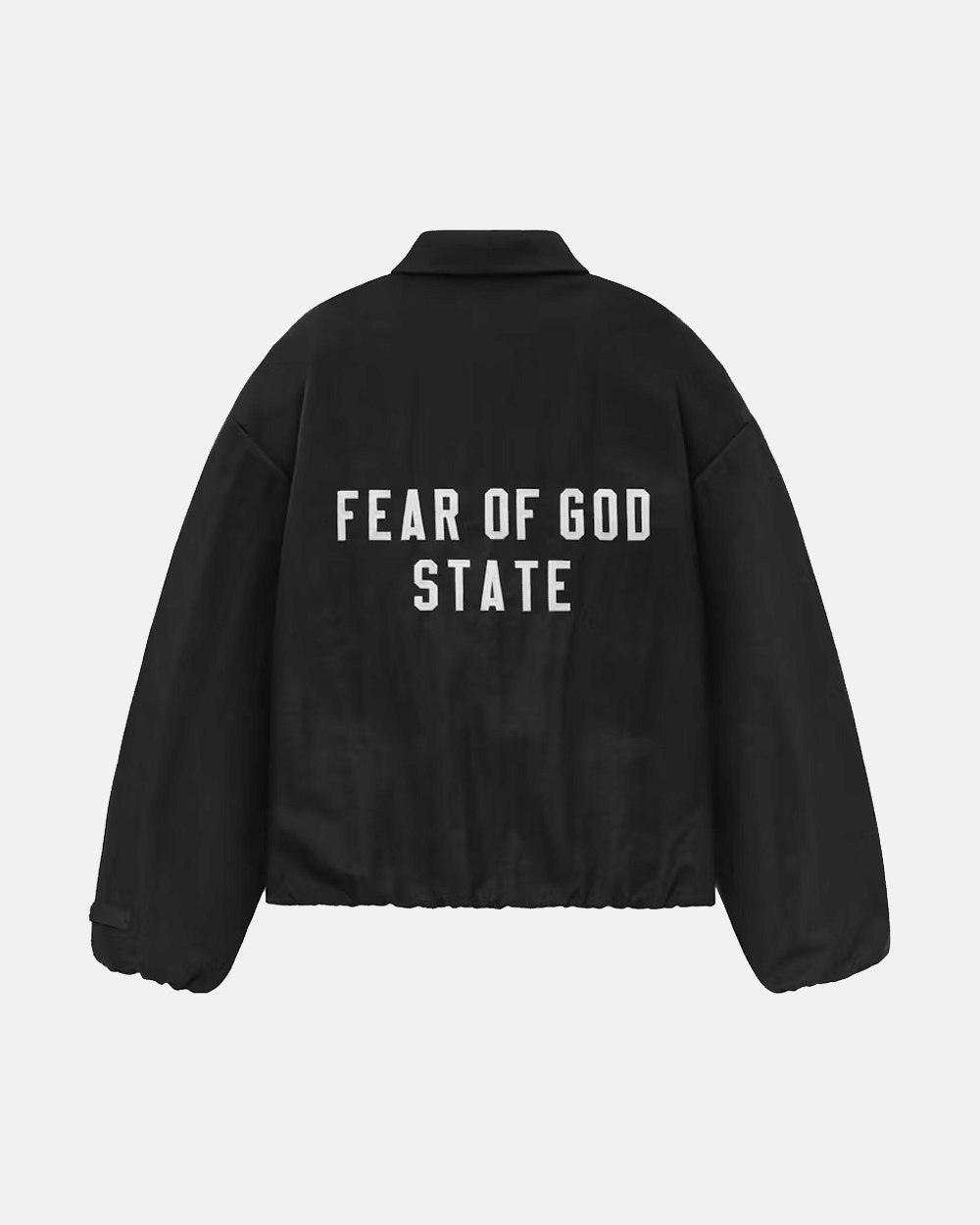 FOG ESSENTIALS FW24 TEXTURED NYLON TRUCKER JACKET JET BLACK