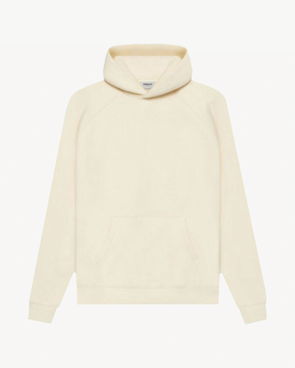 FOG ESSENTIALS SS21 SILICON APPLIQUE LOGO CREAM HOODIE