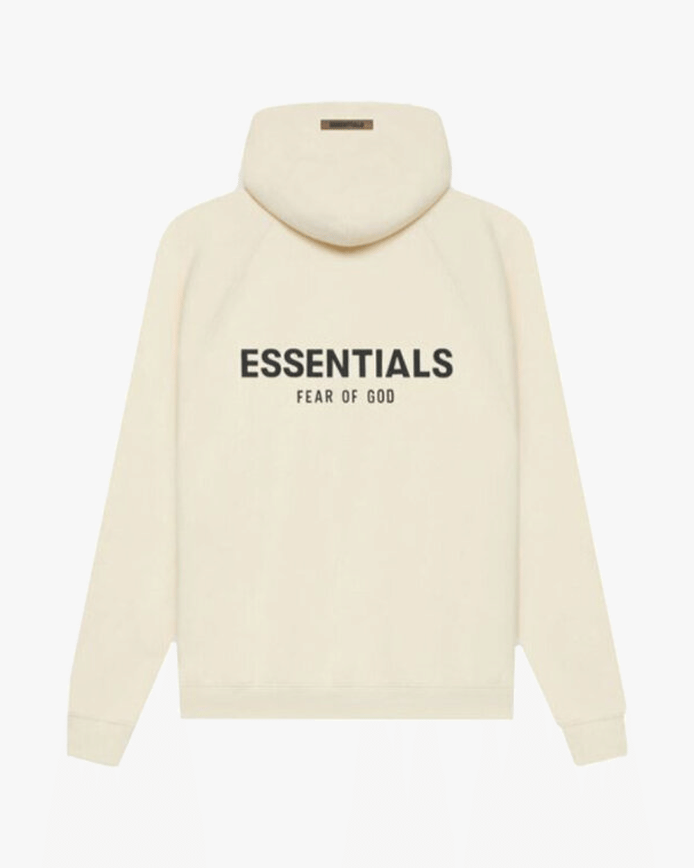 FOG ESSENTIALS SS21 SILICON APPLIQUE LOGO CREAM HOODIE