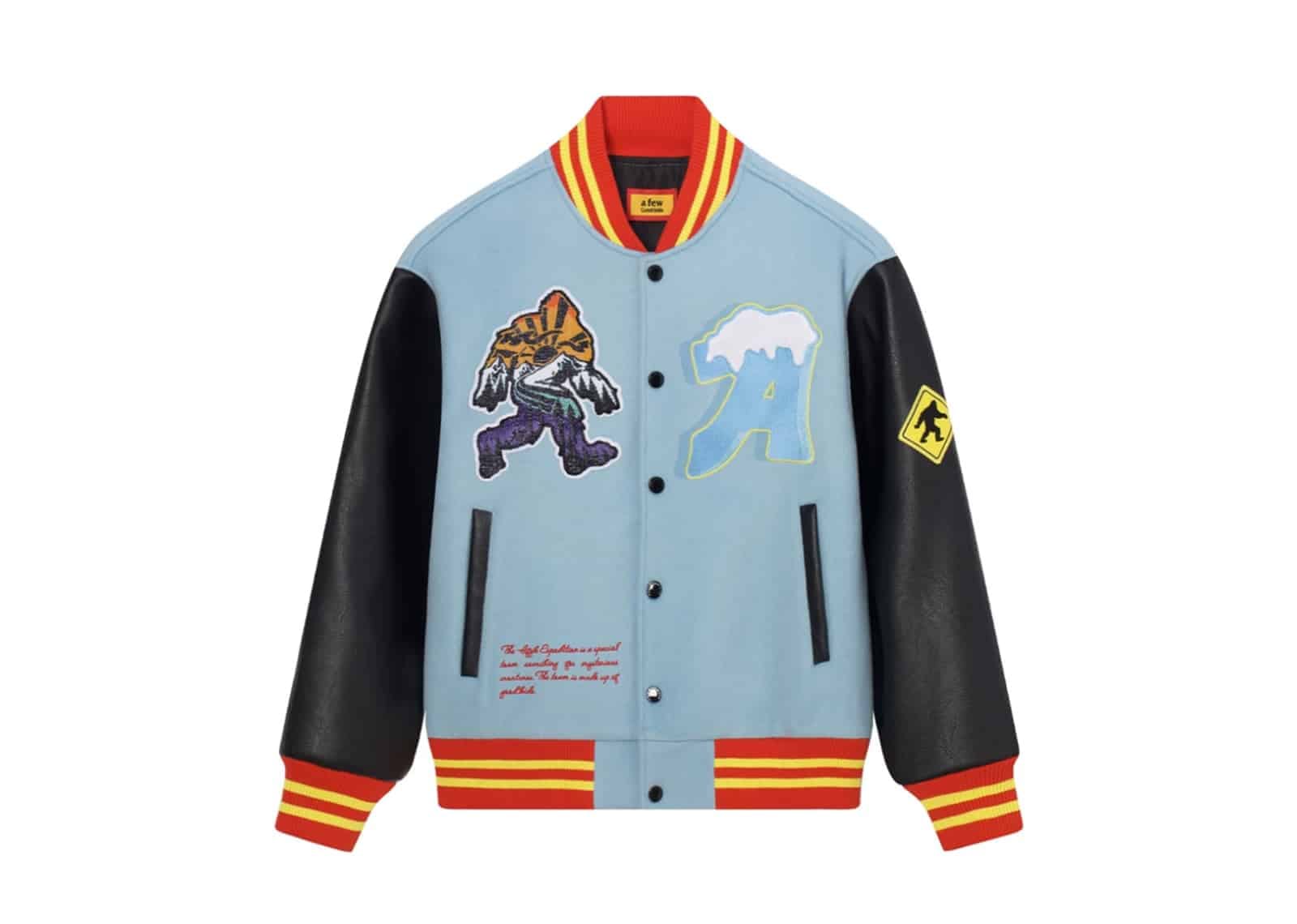 A Few Good Kids Yeti Baseball Jacket Black Blue
