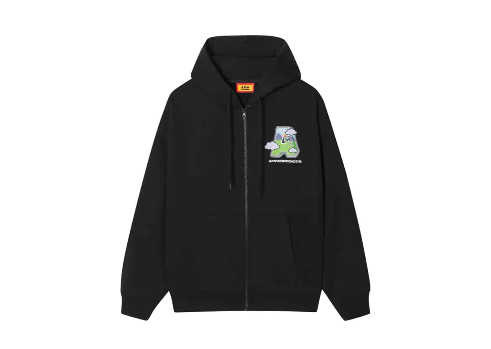 A Few Good Kids Grass A Logo Zip Hoodie Black