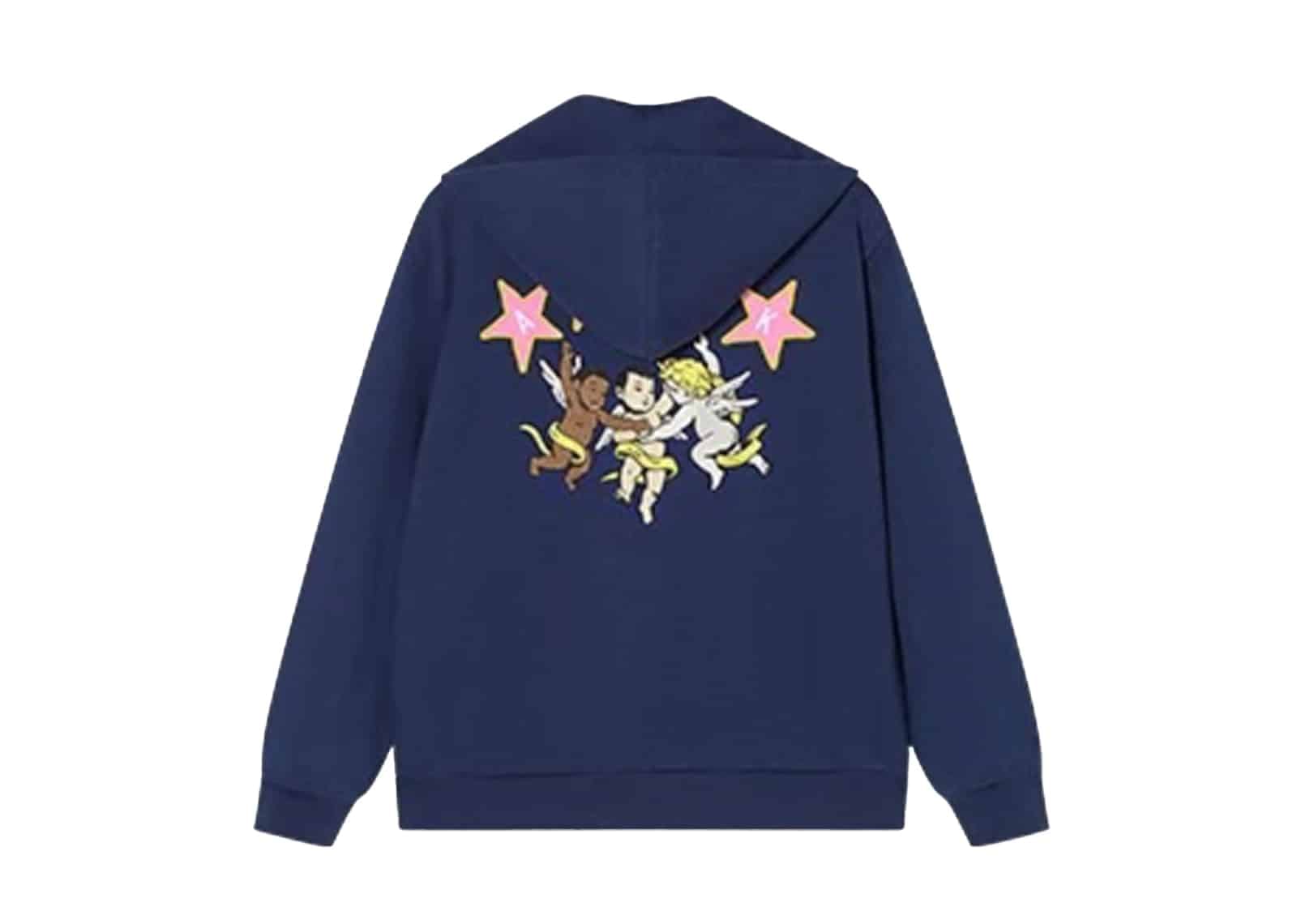 A Few Good Kids Colorful Multi Placket Zip Hoodie Navy