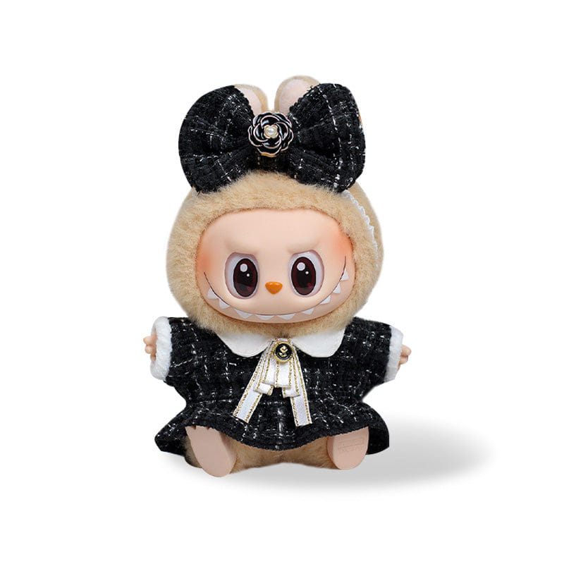 MY Funbox Official Store Labubu Outfit - Black Skirt + Bow