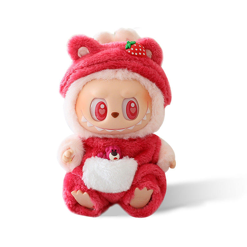 MY Funbox Official Store Labubu Outfit - Pink Strawberry Cute Bear Outfit